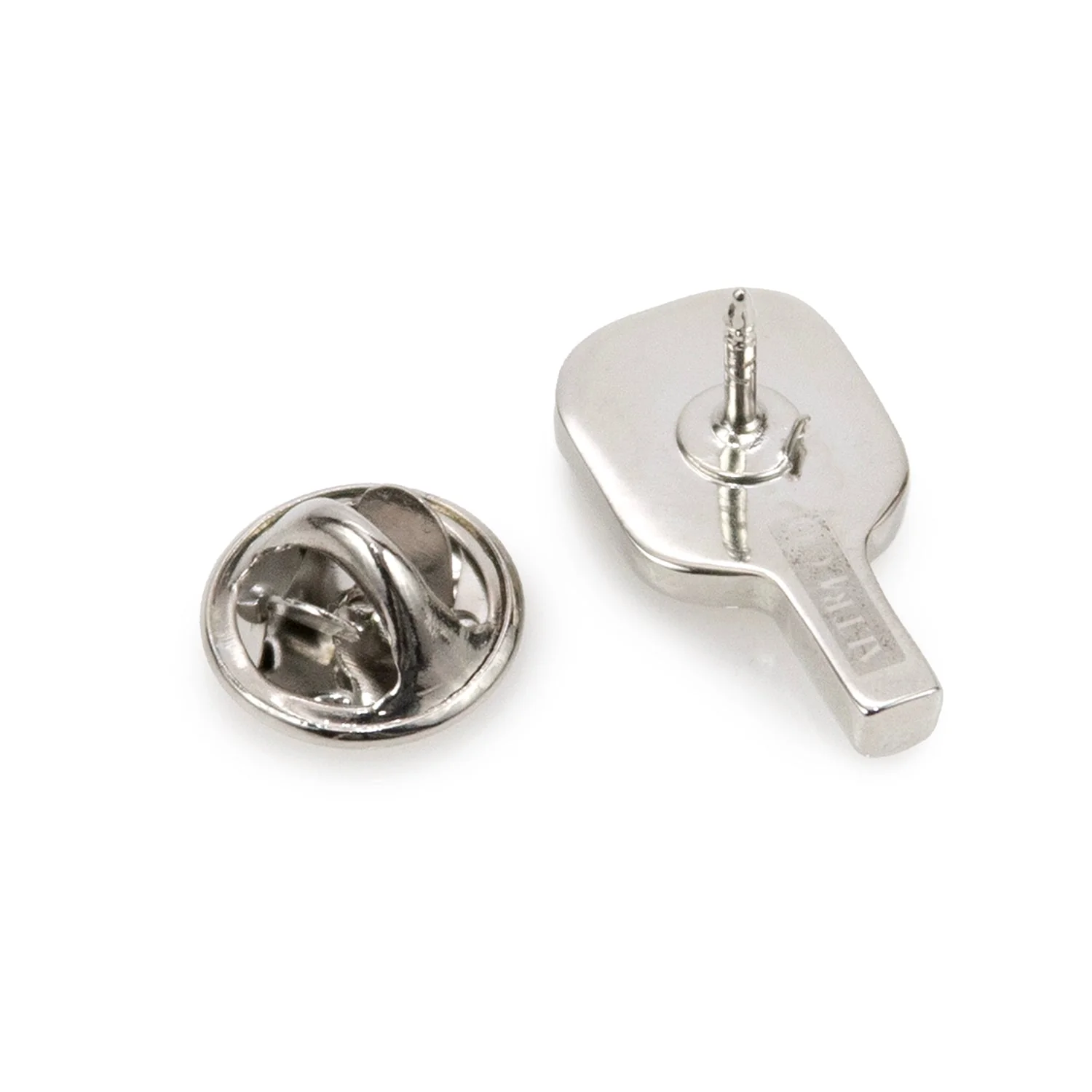 Pickleball Racket Silver Lapel Pin - Image 4