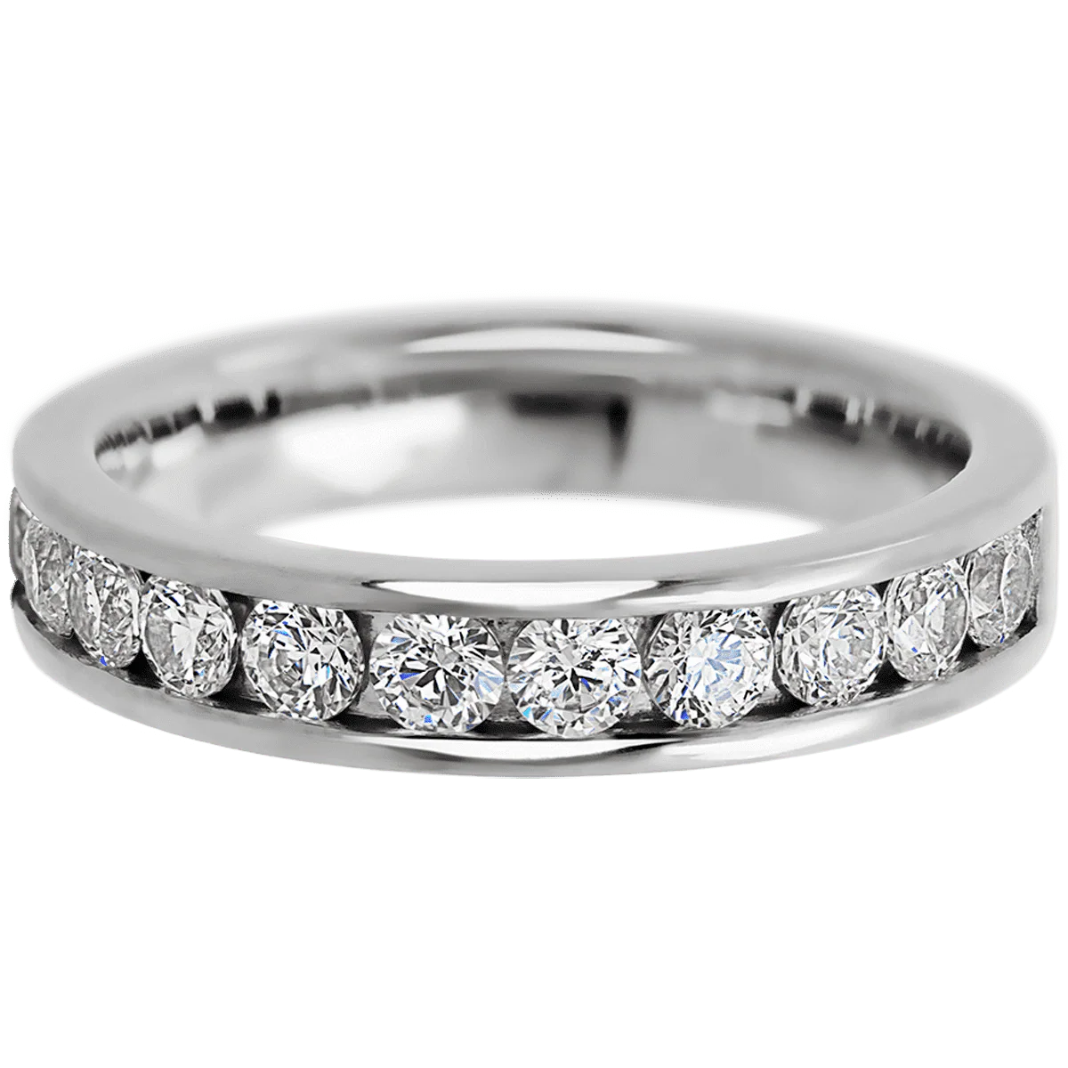 Platinum band with 11 Round Diamond having TCW-.77 - Image 2