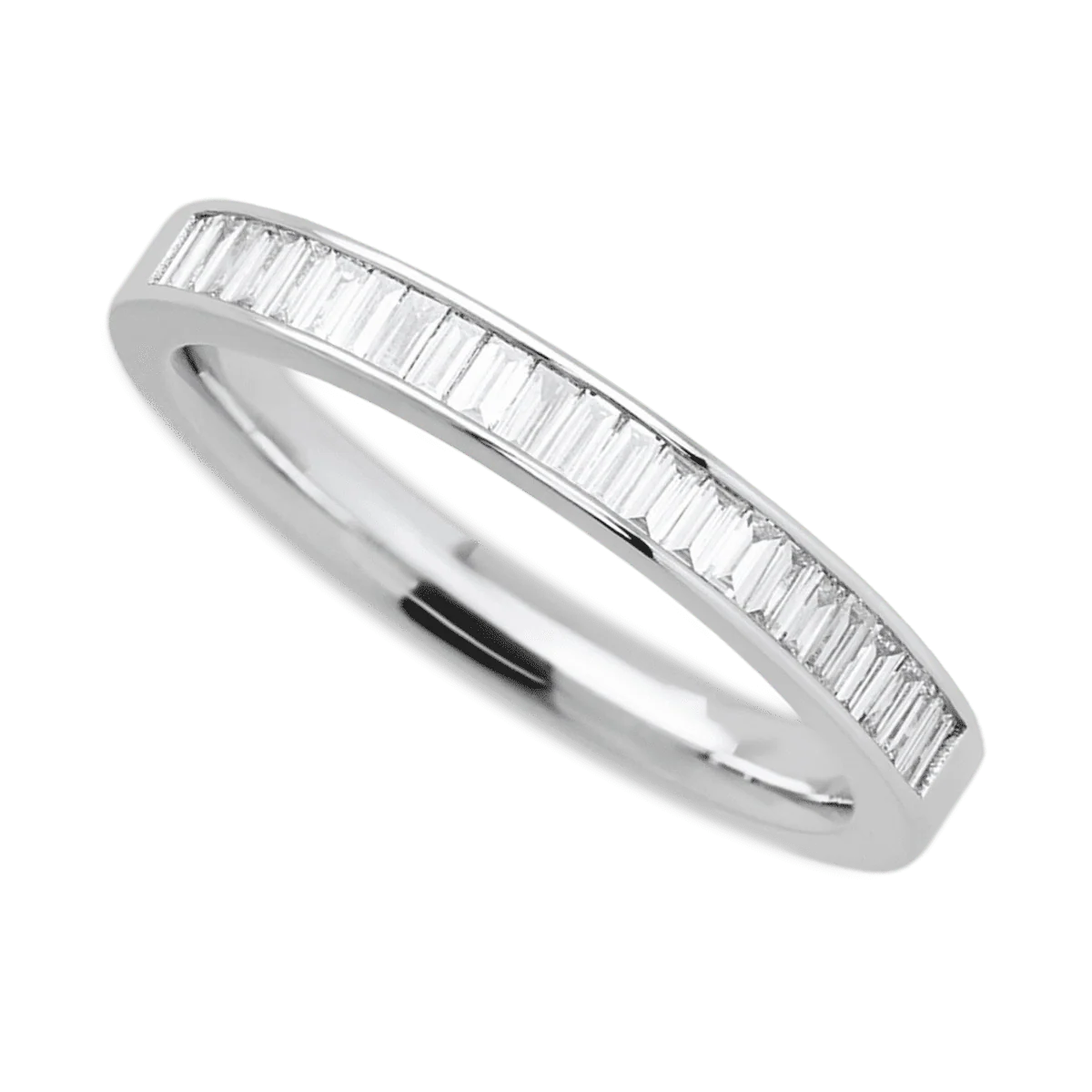 Platinum band with 31 Baguette Lab Grown Diamond having TCW-.62 - Image 3
