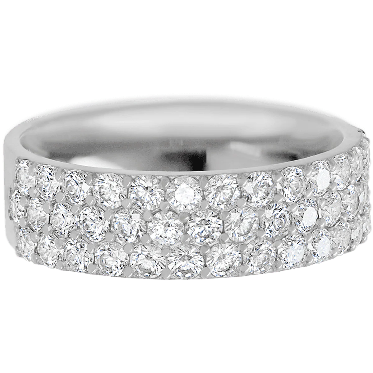 Platinum band with 43 Round Lab Grown Diamond having TCW-1.29 - Image 2