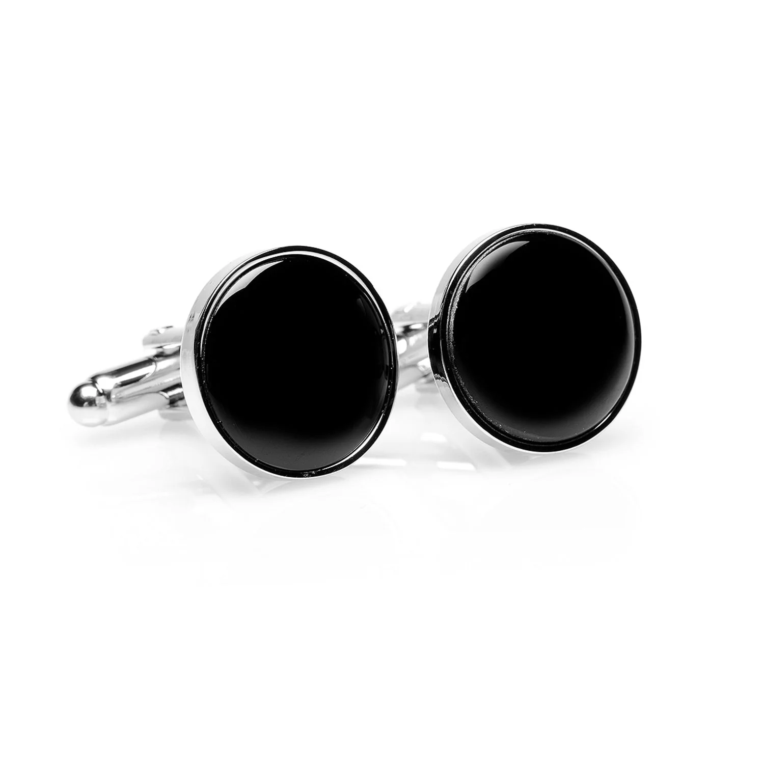 Silver and Onyx Cufflinks - Image 4