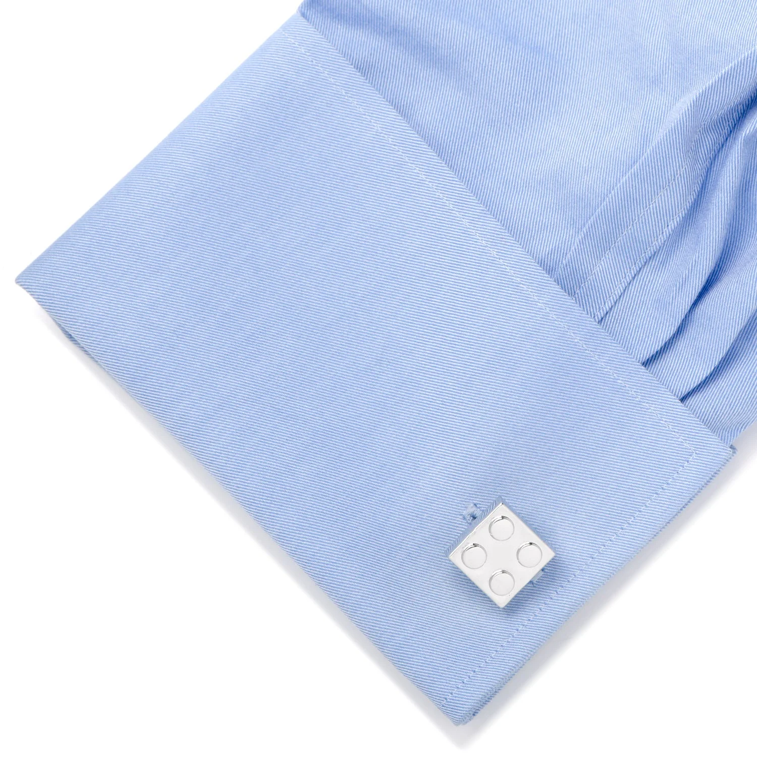 Silver Building Block Cufflinks - Image 3