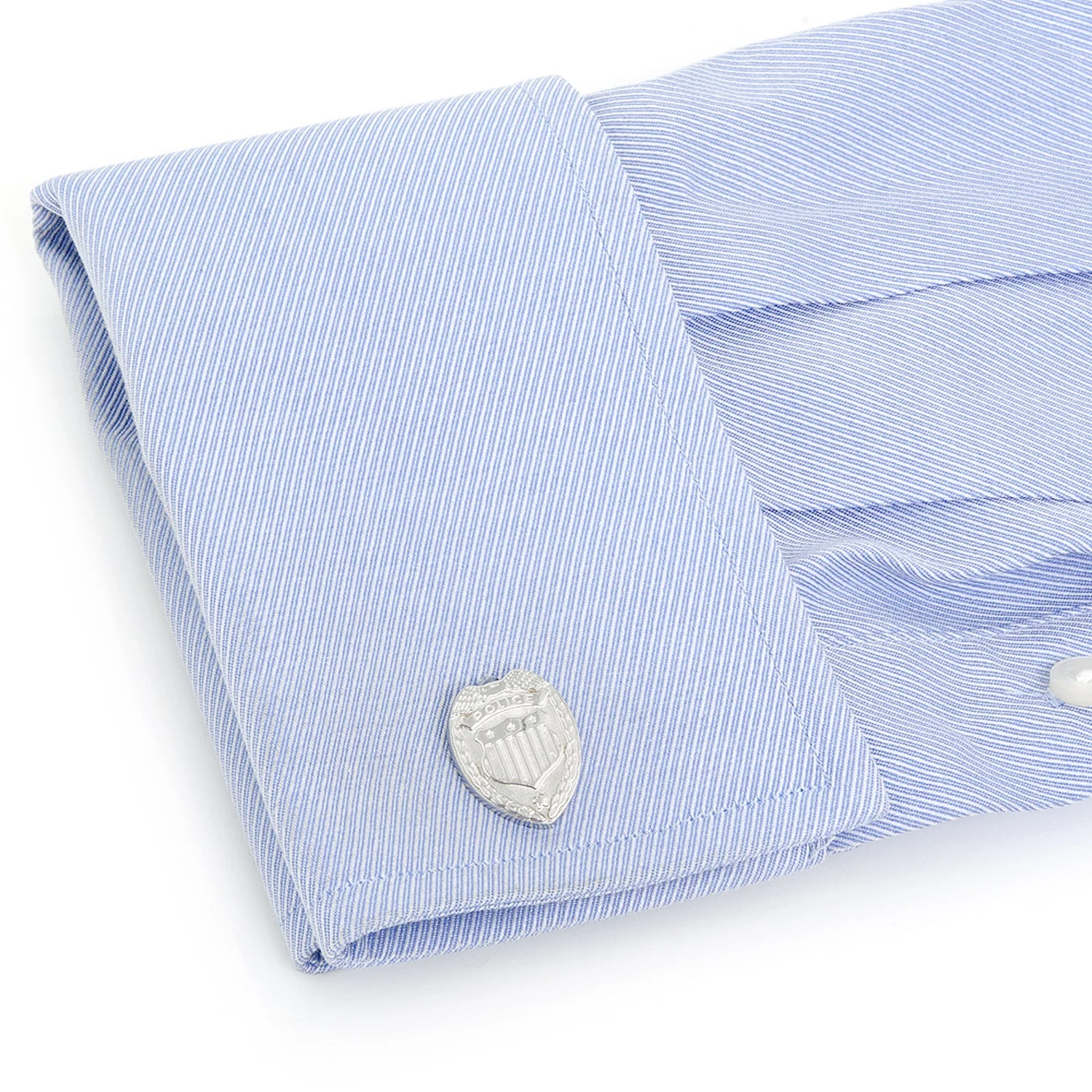 Silver Police Badge Cufflinks - Image 4
