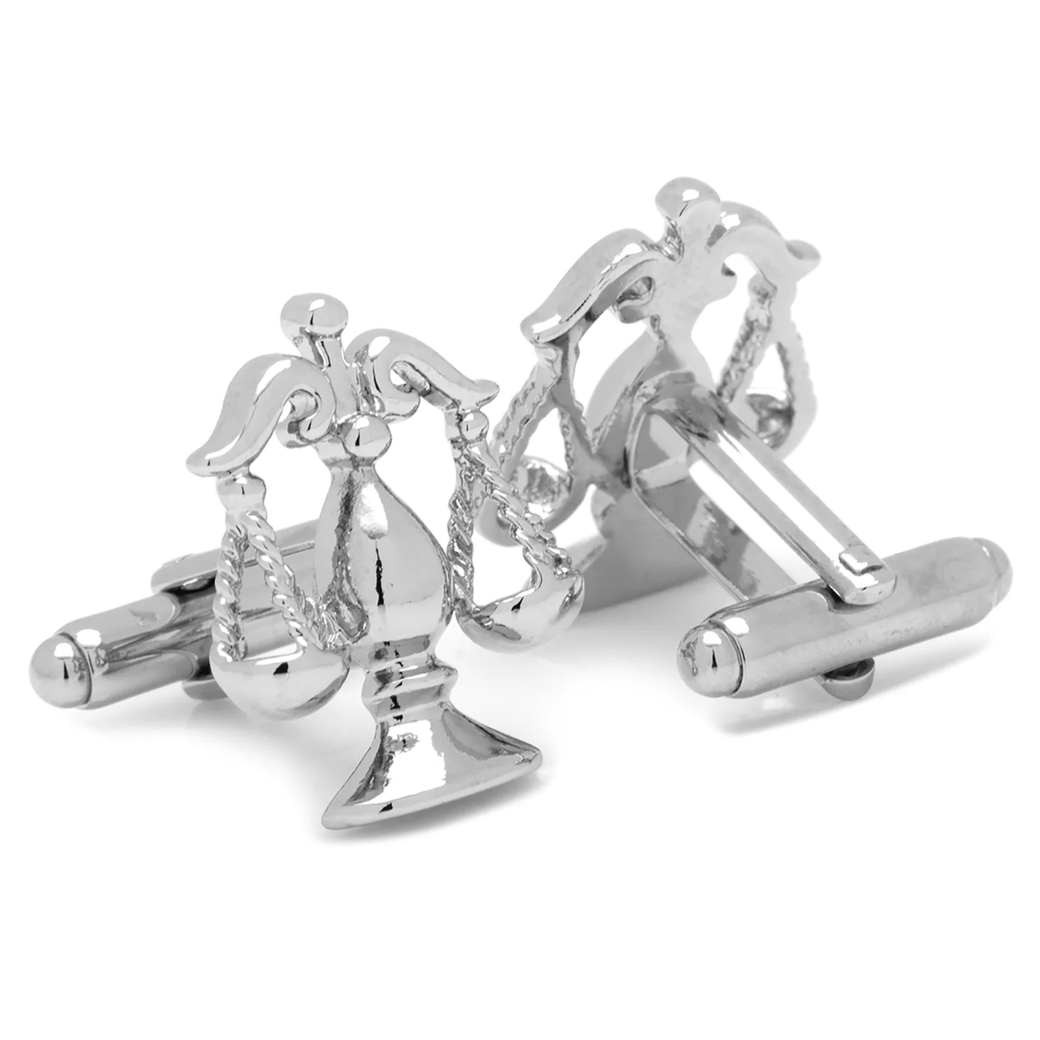 Silver Scales of Justice Cufflinks - Image 2