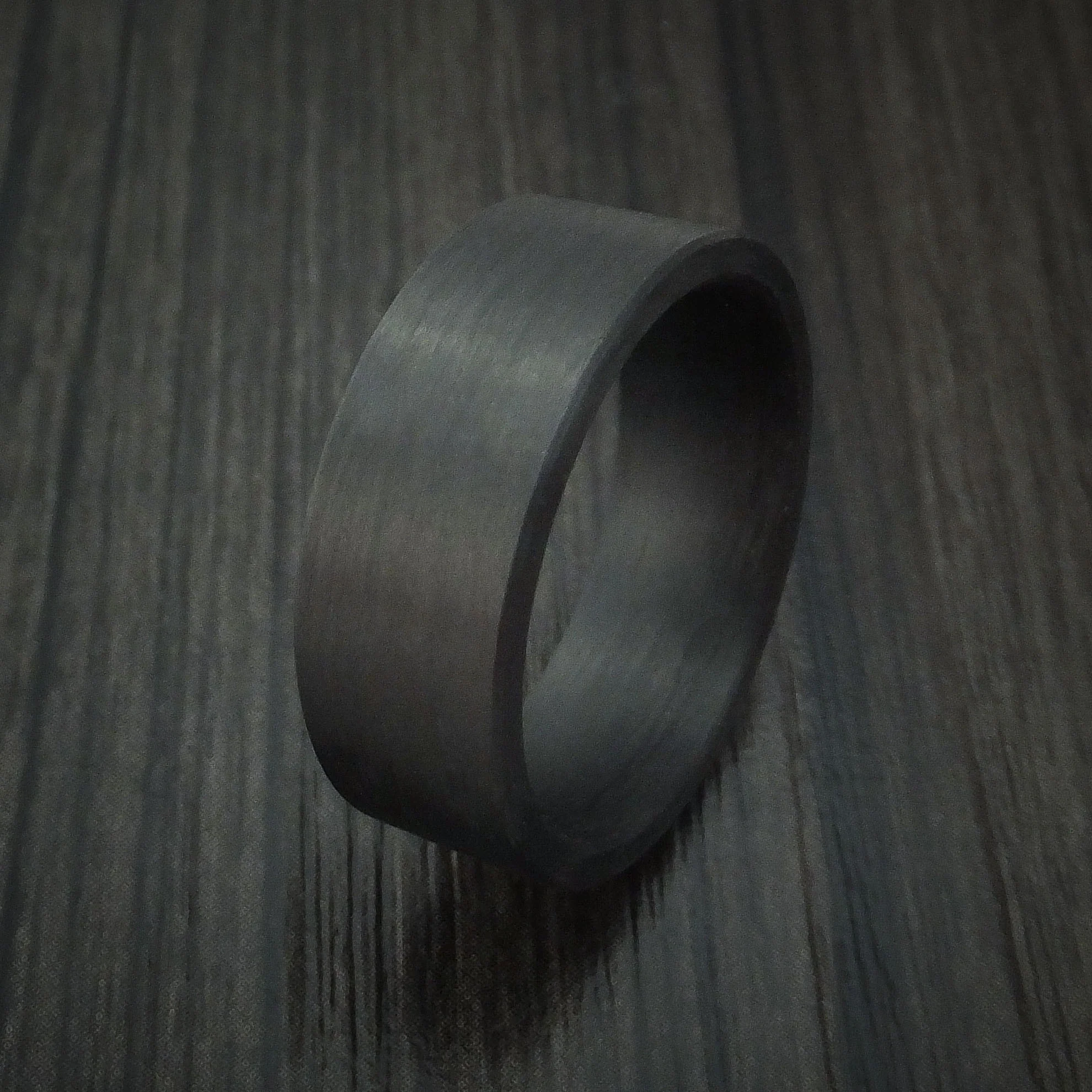 Solid Carbon Fiber Men's Ring Custom Made Pattern Band - Image 4