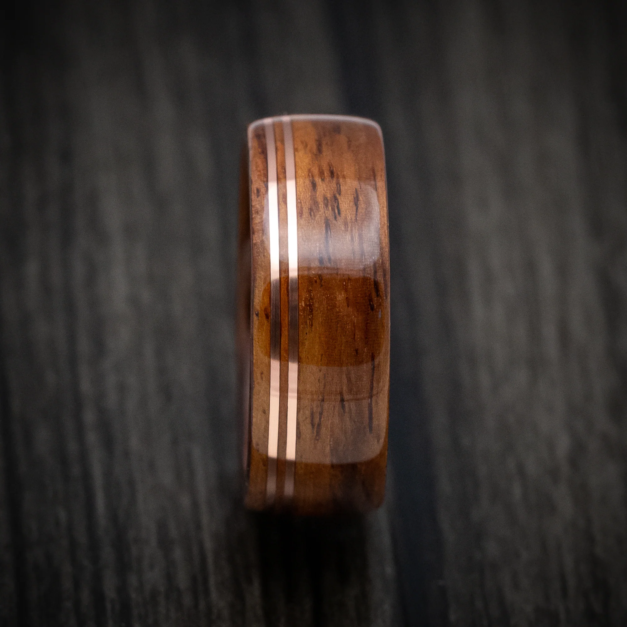 Solid Wood Men's Band with Copper Inlays - Image 3