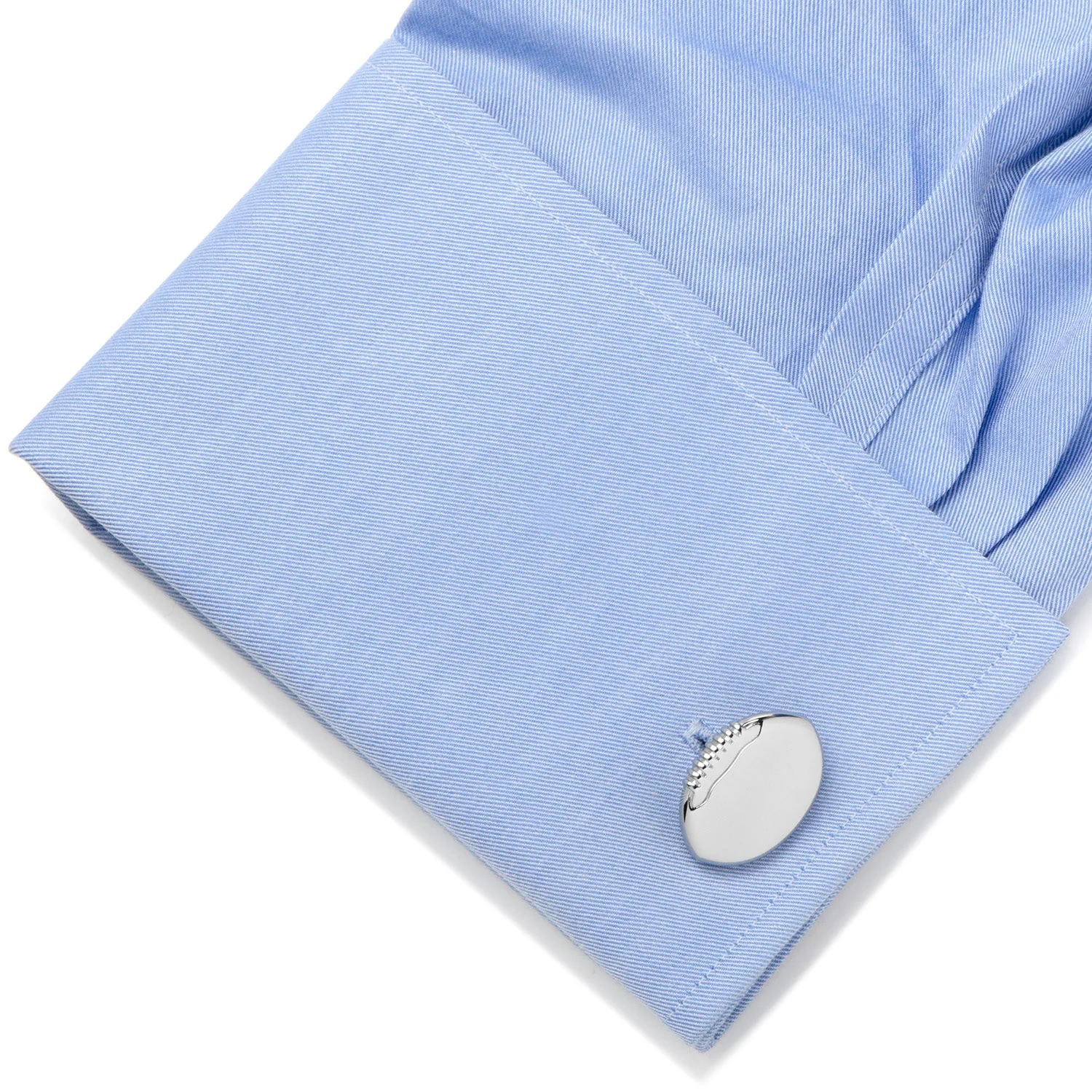 Stainless Steel Engravable Football Cufflinks - Image 3