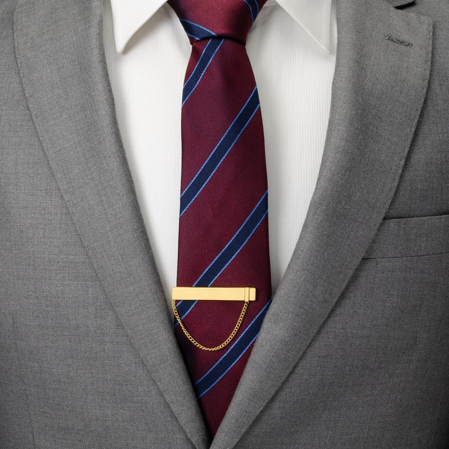 Stainless Steel Gold Chain Tie Clip - Image 2