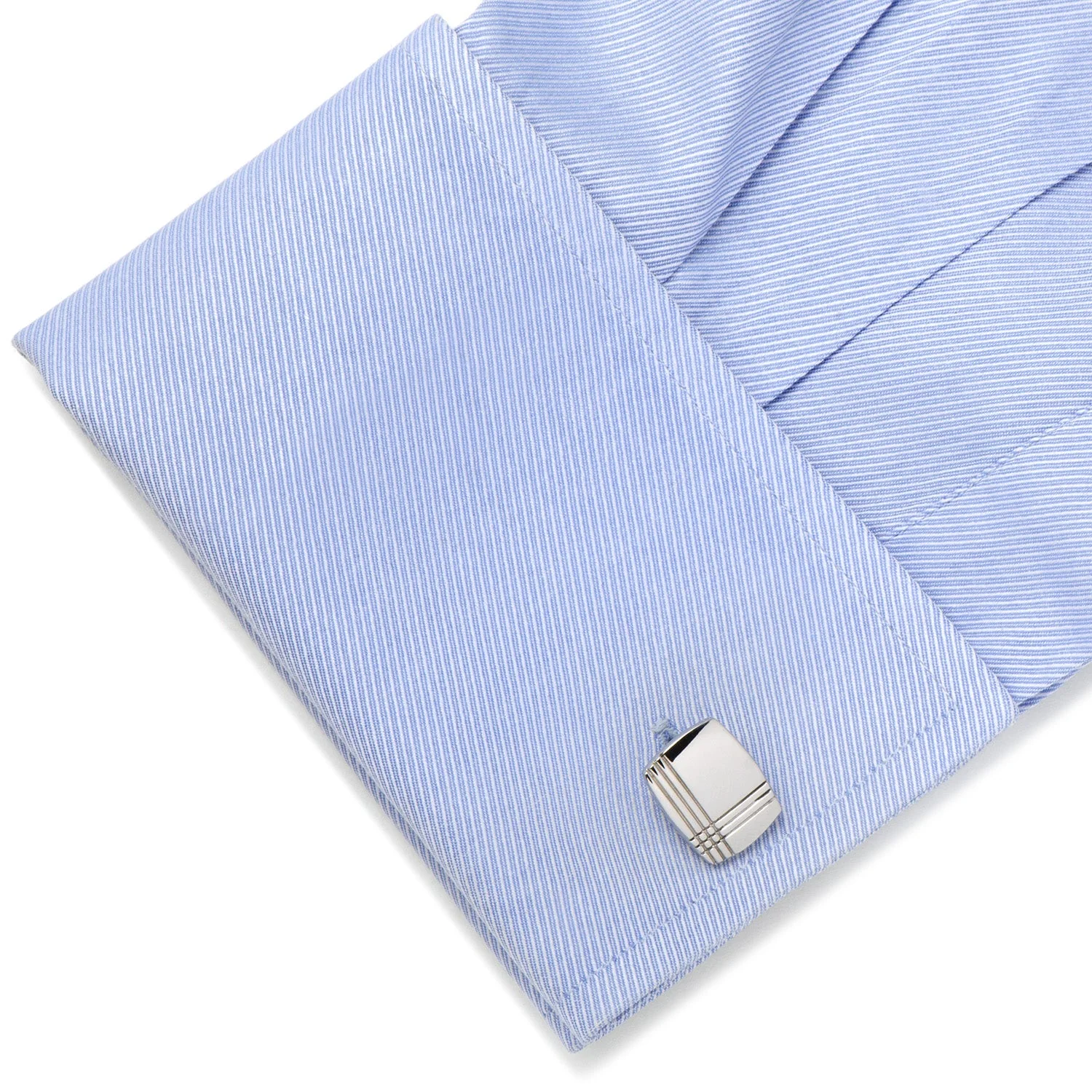 Stainless Steel Tartan Plaid Cufflinks - Image 3