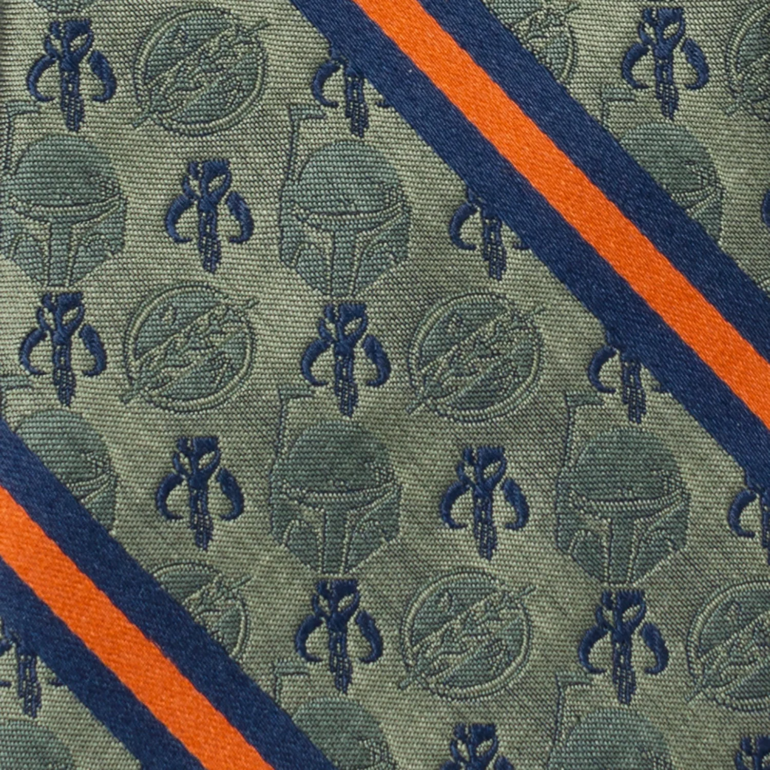 Star Wars Boba Fett Mythosaur Green, Orange, and Blue Striped Tie - Image 5