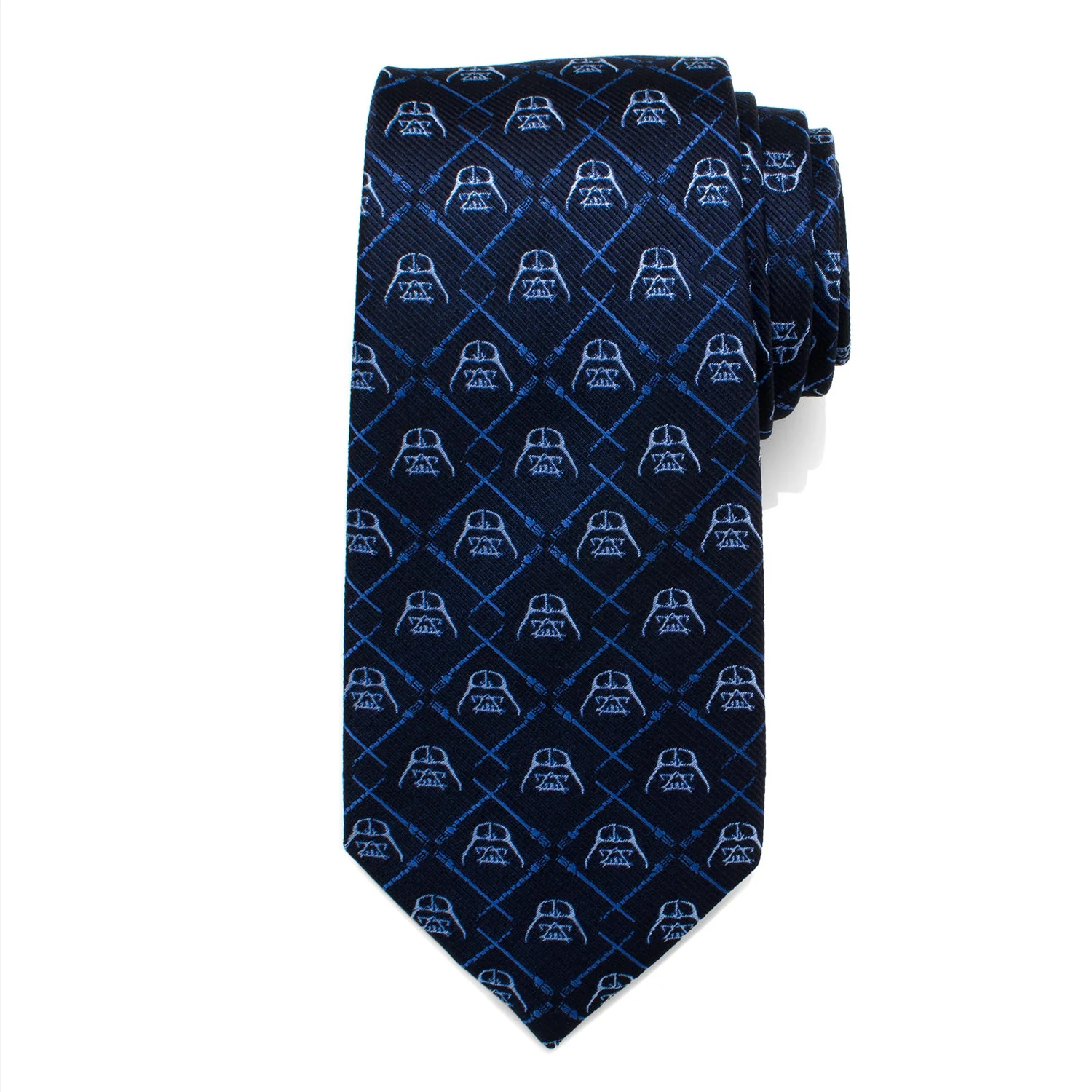 Star Wars Darth Vader and LIGHTSABER Blue Checkered Tie - Image 3