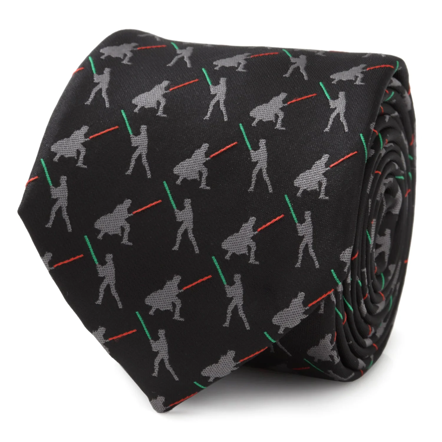 Star Wars Darth Vader and Luke Skywalker LIGHTSABER Battle Black Tie - Image 3