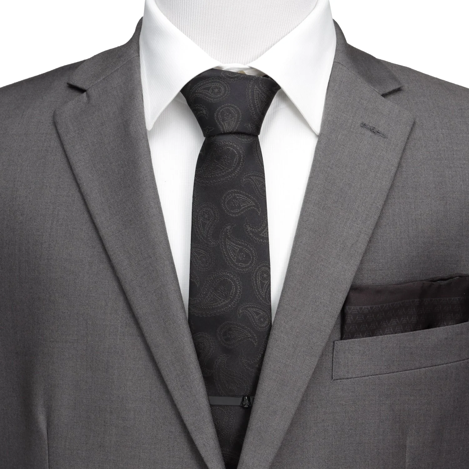 Star Wars Darth Vader Black Paisley Silk Tie - Image 2