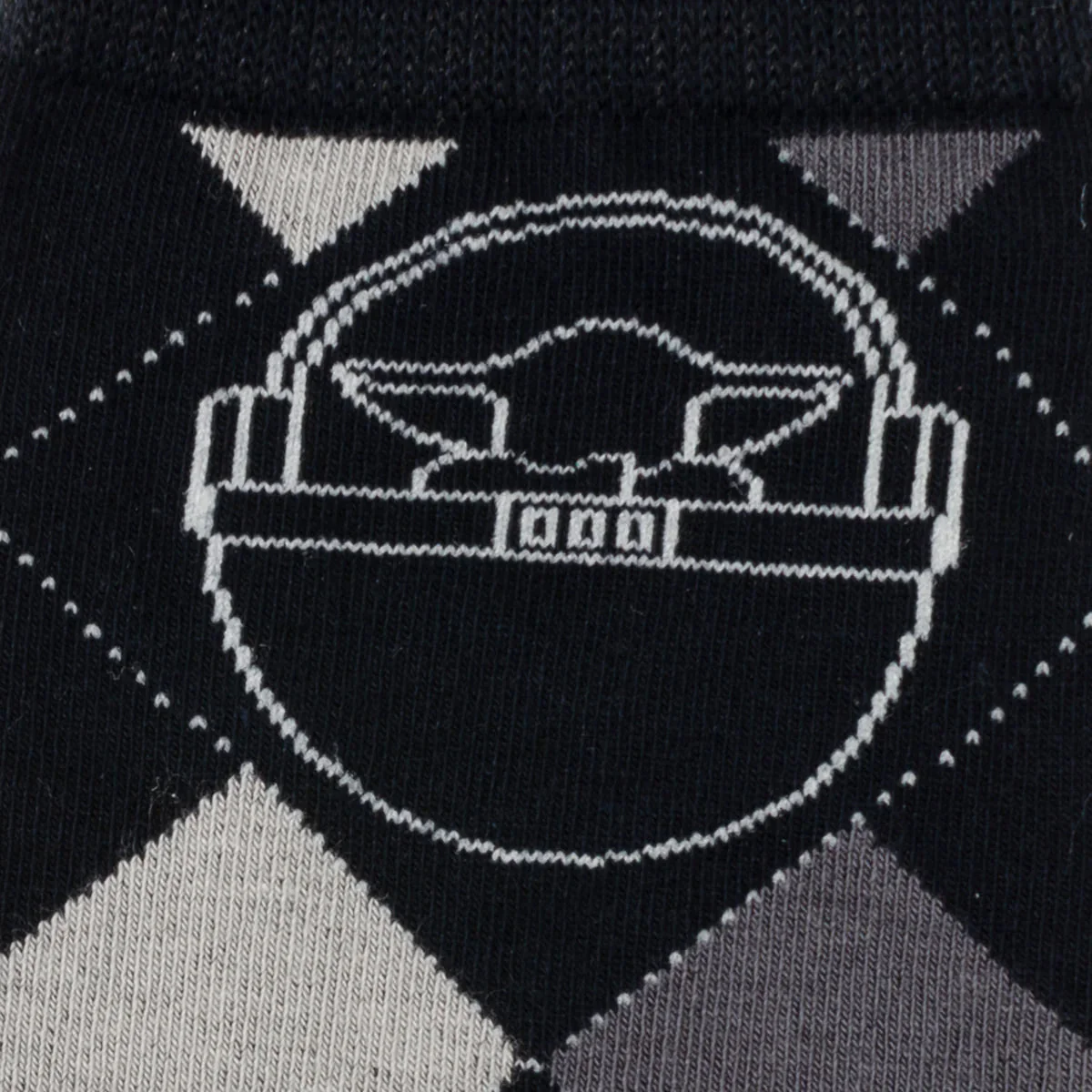 Star Wars Grogu Charcoal Gray Argyle Socks and Lapel Pin Gift Set - Image 3