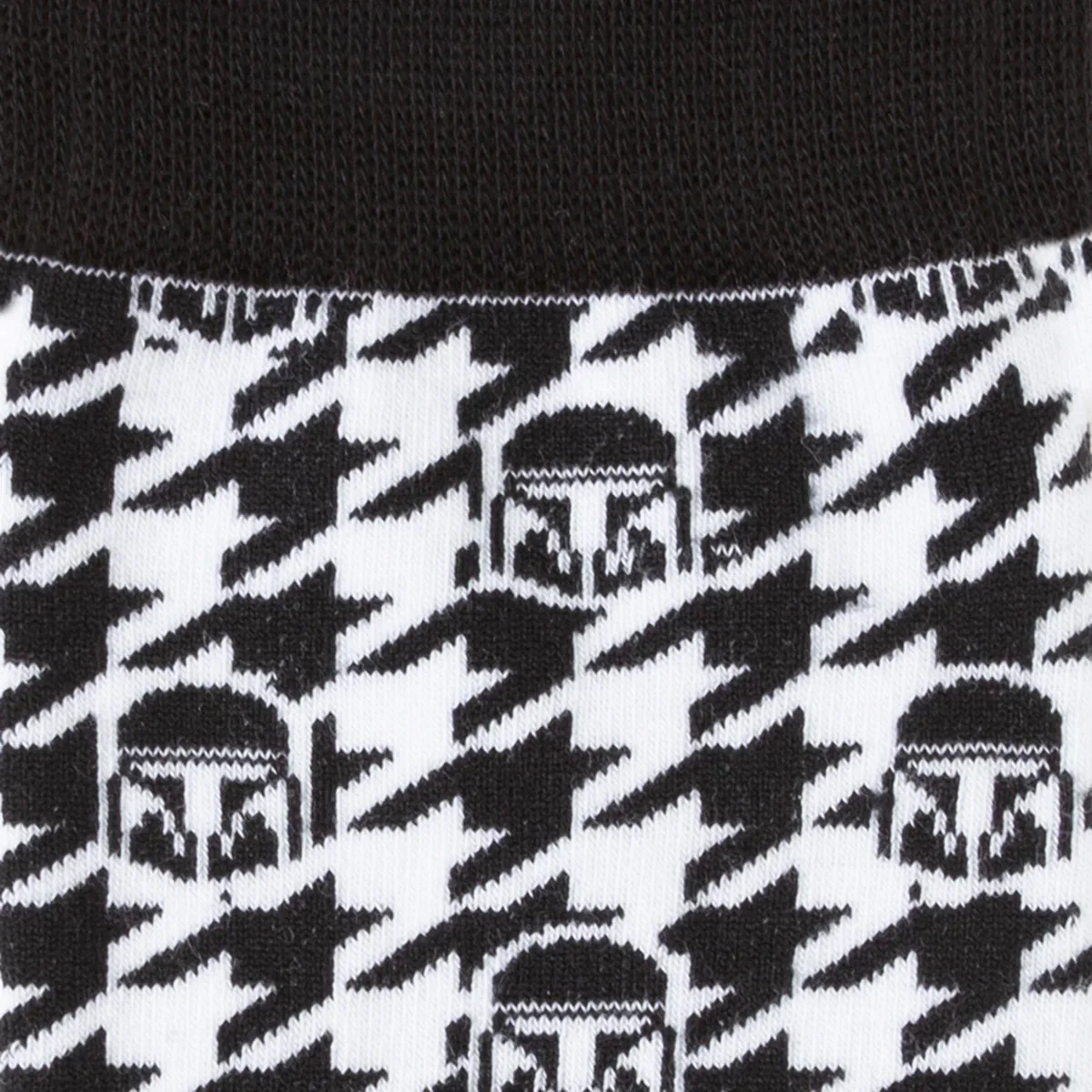 Star Wars Mandalorian Houndstooth Black and White Dress Socks and Lapel Pin Gift Set - Image 3