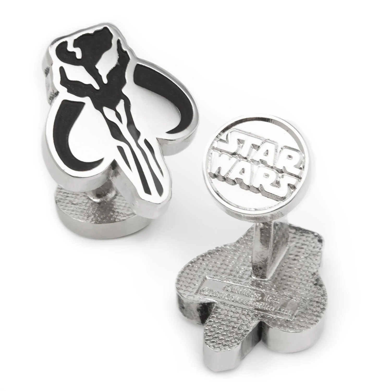 Star Wars Mandalorian Mythosaur Gray Tie, Red Pocket Square, Cufflinks, and Tie Bar Gift Set - Image 9