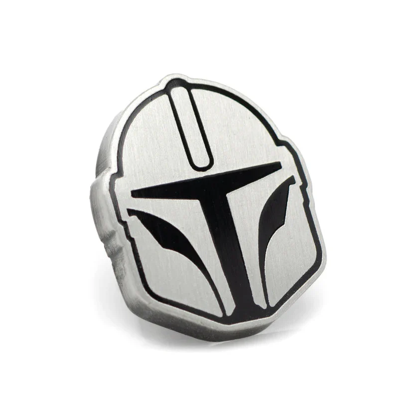 Star Wars Mandalorian Navy Checkered Dress Socks and Lapel Pin Gift Set - Image 4