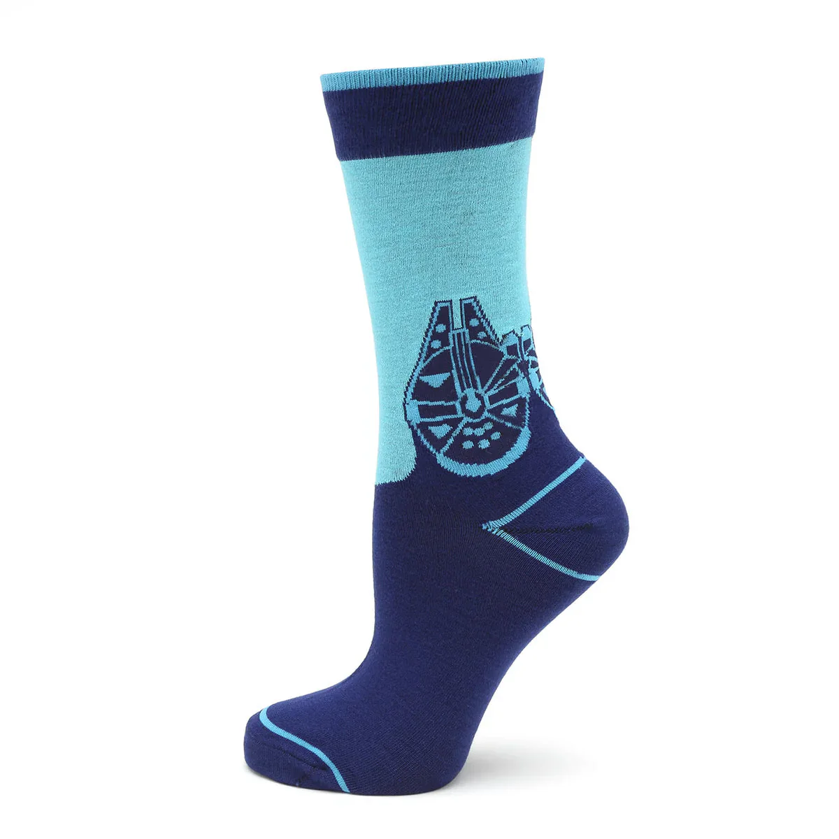 Star Wars Millennium Falcon Blue Mod Dress Socks and Rebel Crest Lapel Pin Gift Set - Image 2