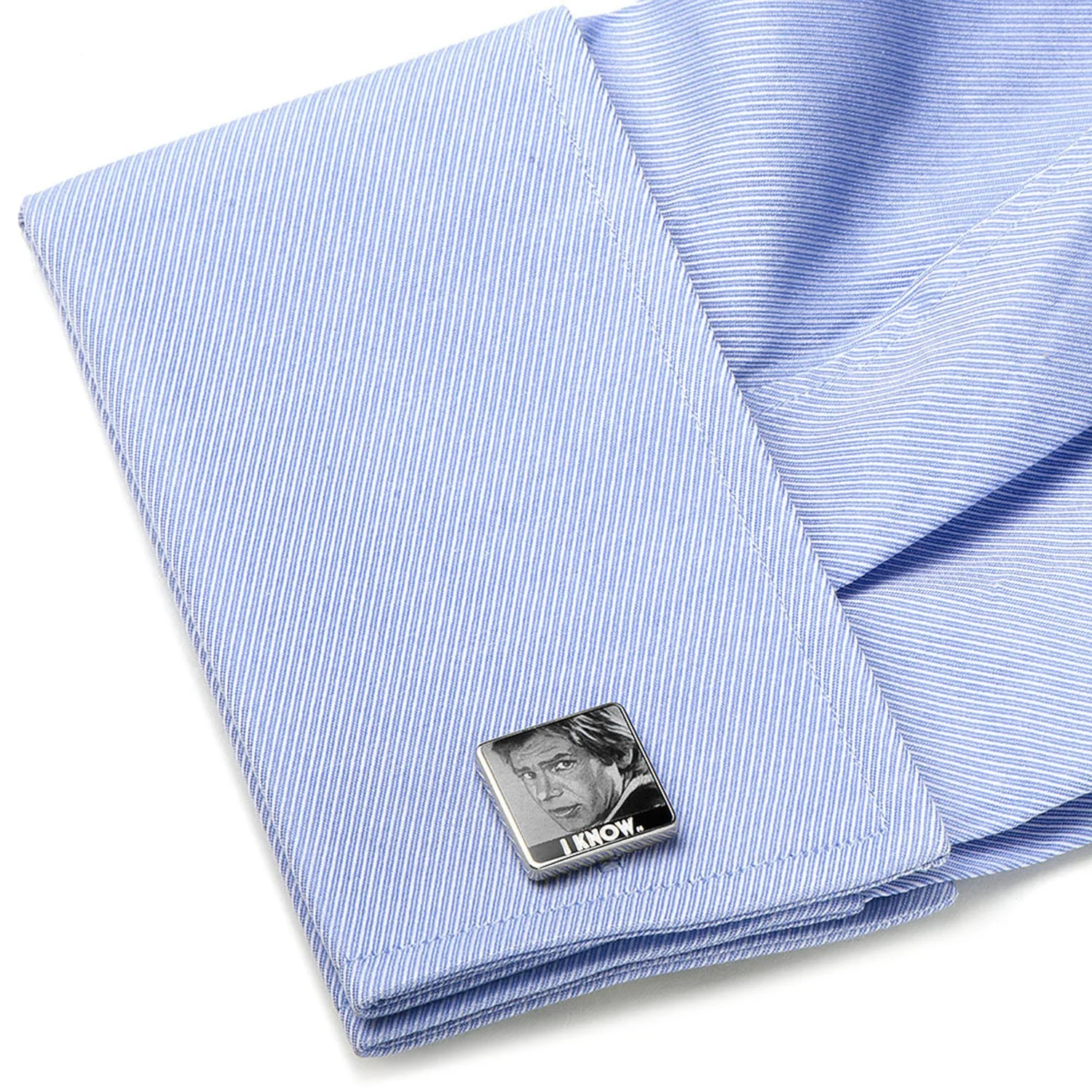 Star Wars Princess Leia and Han Solo "I Love You / I Know" Cufflinks with Hidden Message Tie Bar Gift Set - Image 4