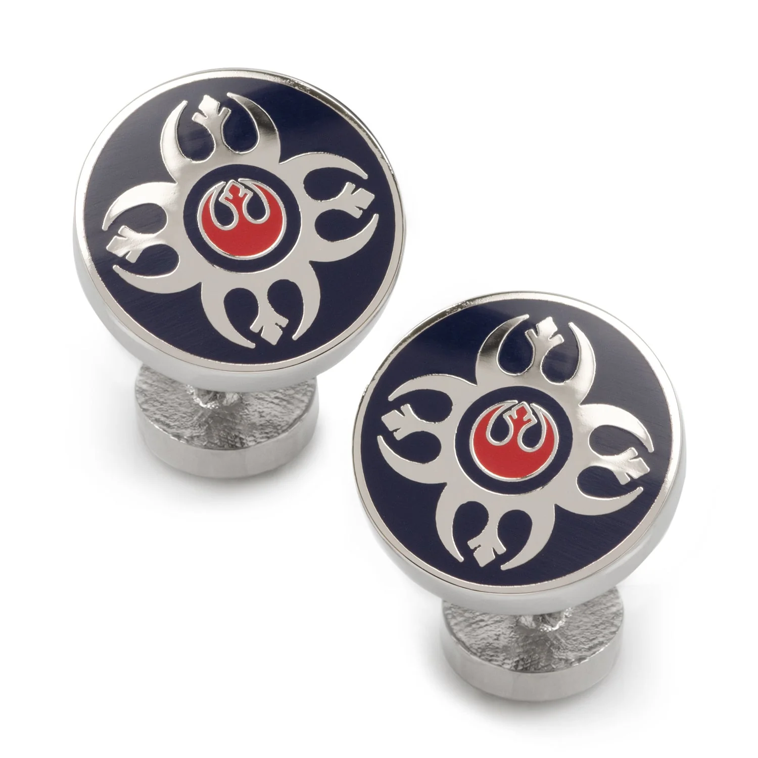 Star Wars Rebel Alliance Starbird Crest Blue and Red Cufflinks - Image 2