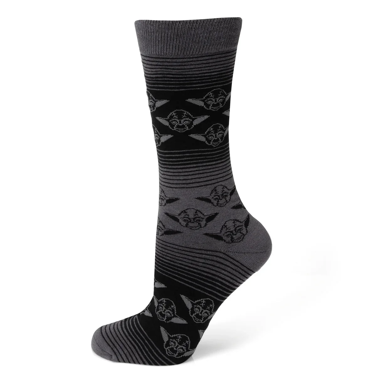 Star Wars Yoda Black Charcoal Dress Socks and Jedi Crest Lapel Pin Gift Set - Image 2