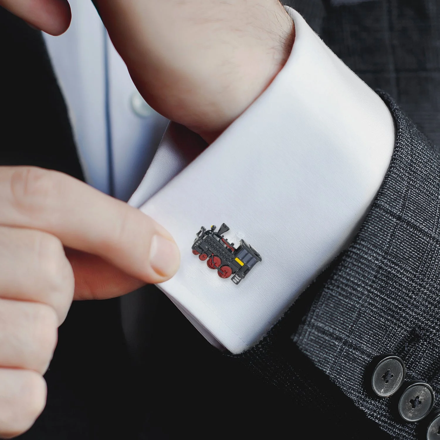 Steam Engine 3D Cufflinks - Image 2