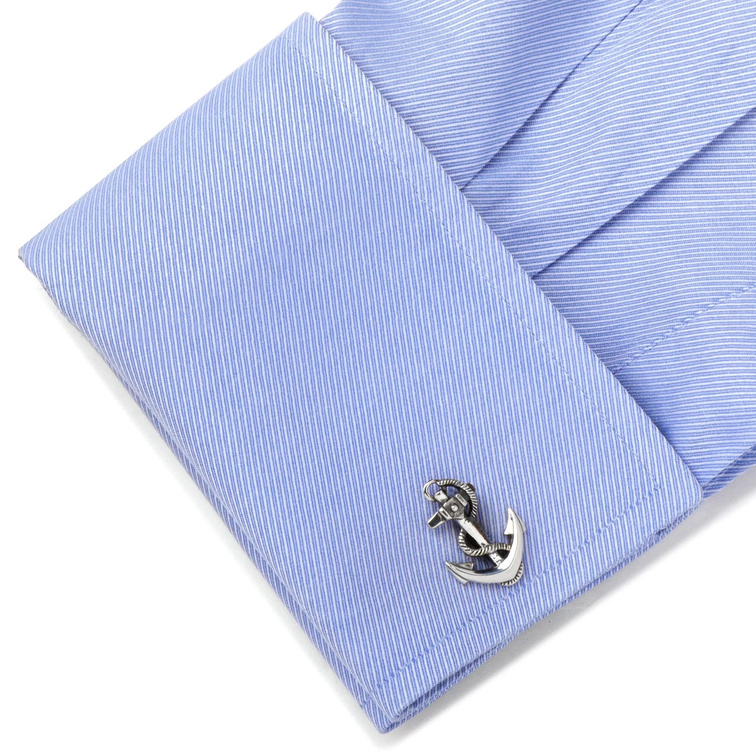 Sterling Silver Boat Anchor Cufflinks - Image 3