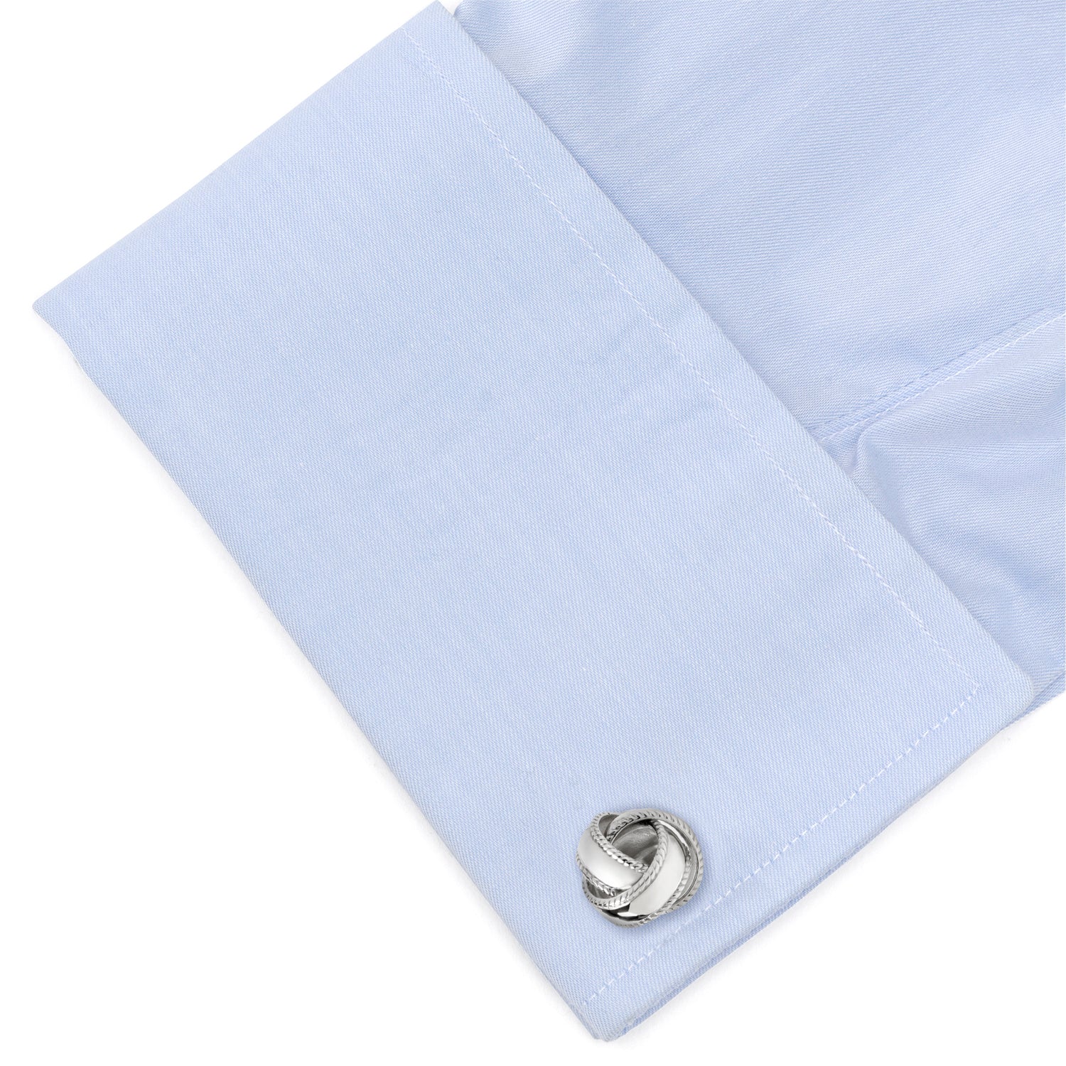 Sterling Silver Braided Knot Cufflinks - Image 3