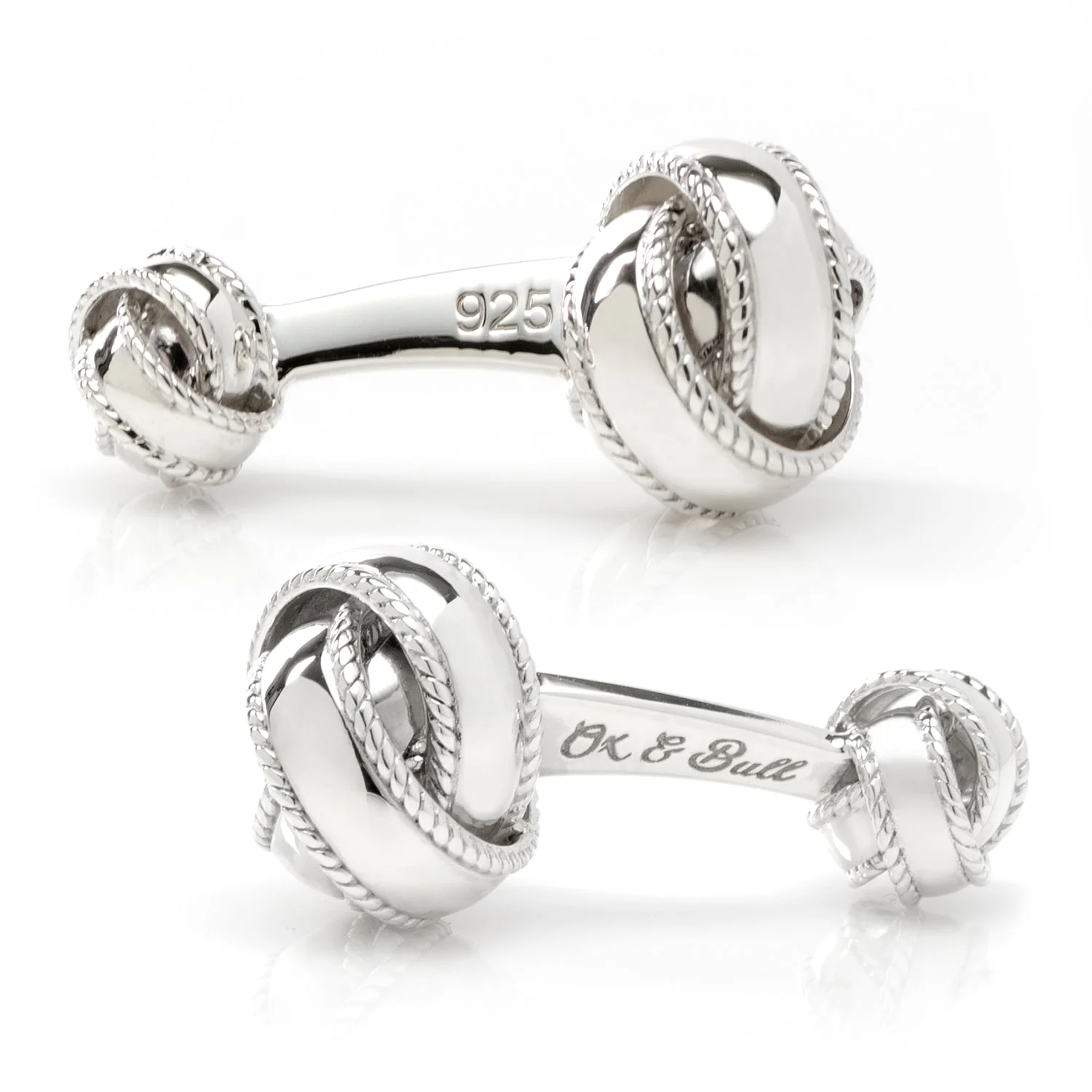 Sterling Silver Braided Knot Cufflinks - Image 4