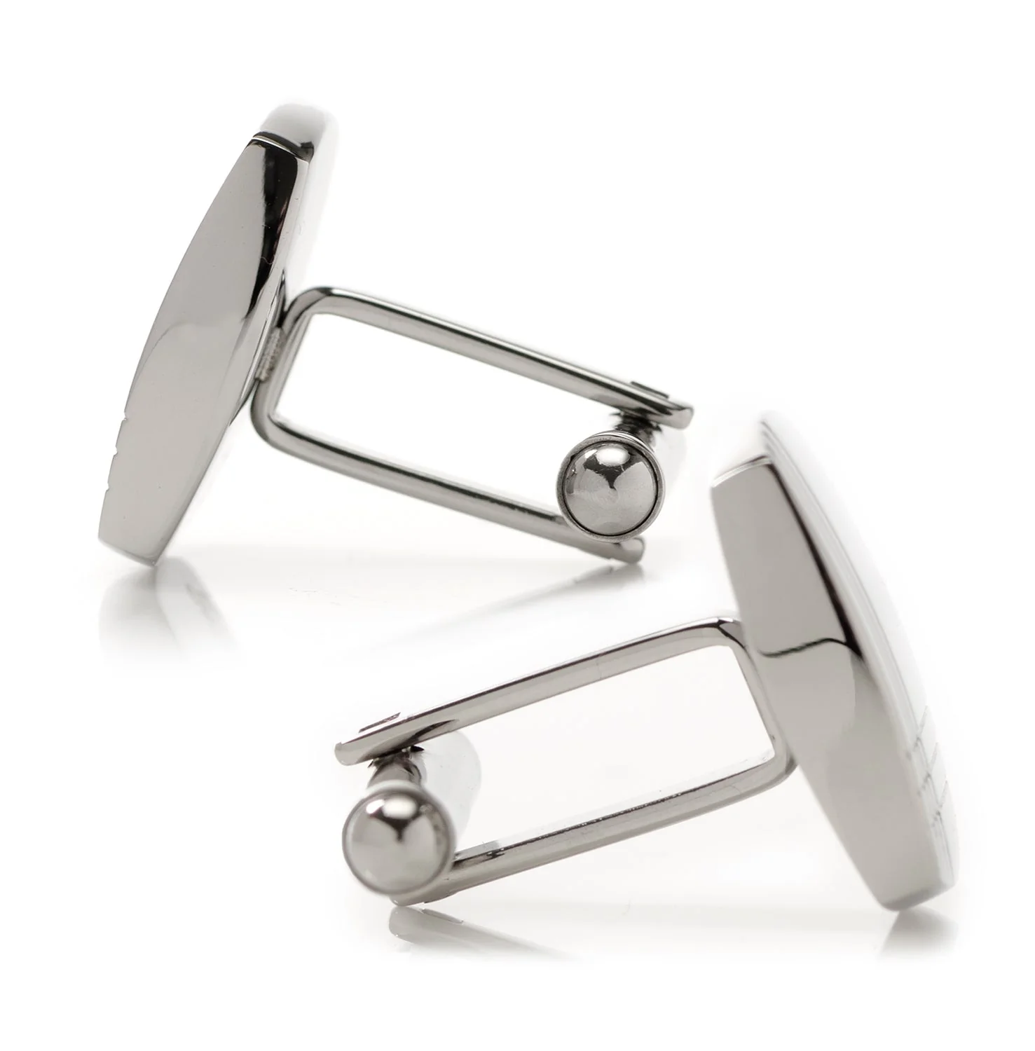 Sterling Silver Tartan Plaid Cufflinks - Image 4