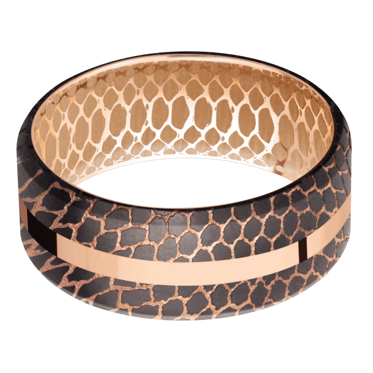 Superconductor Noir + Beadetched , Beadetched Finish + 14K Rose Gold - Image 3