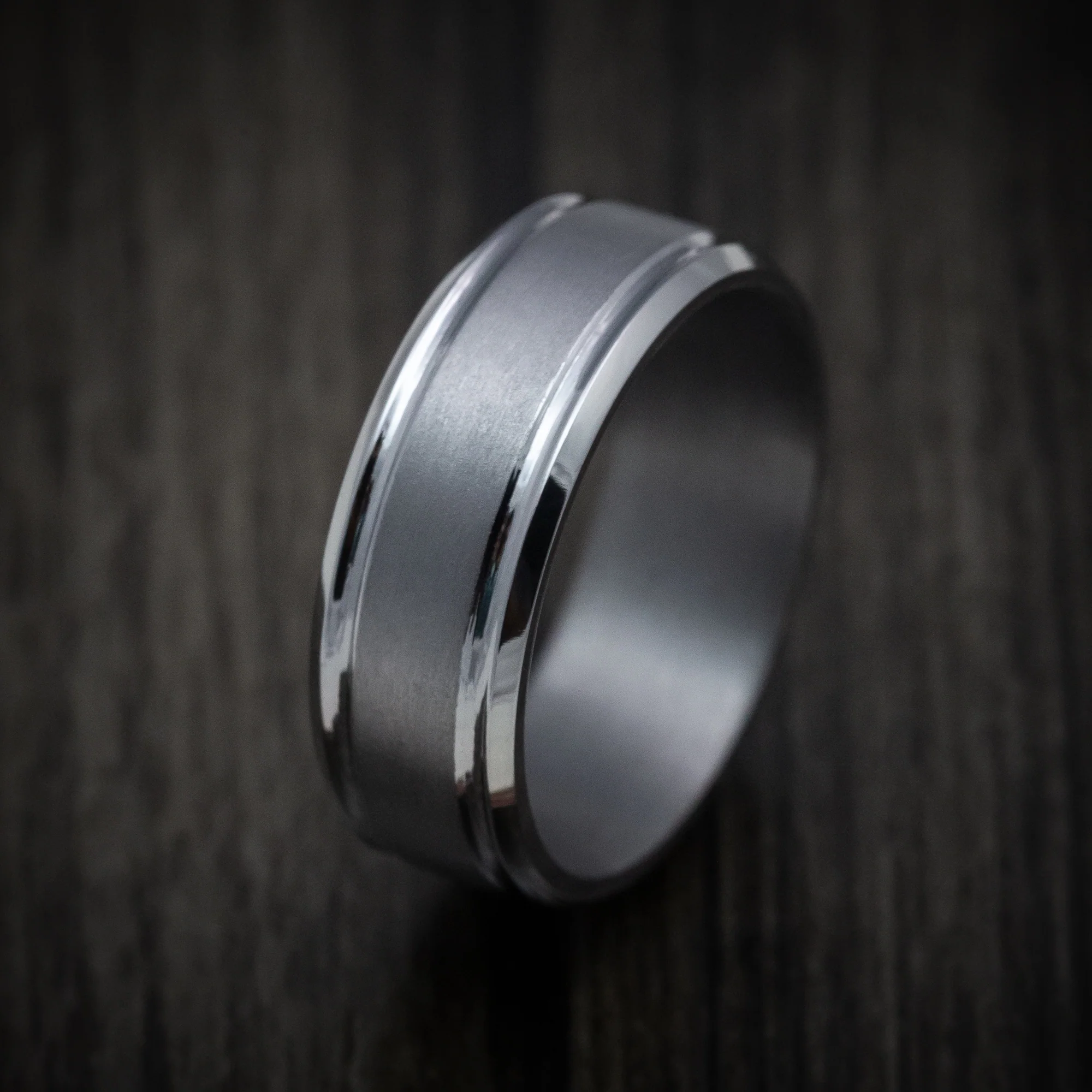 Tantalum Band with Satin Finish Custom Made Men's Ring - Image 4