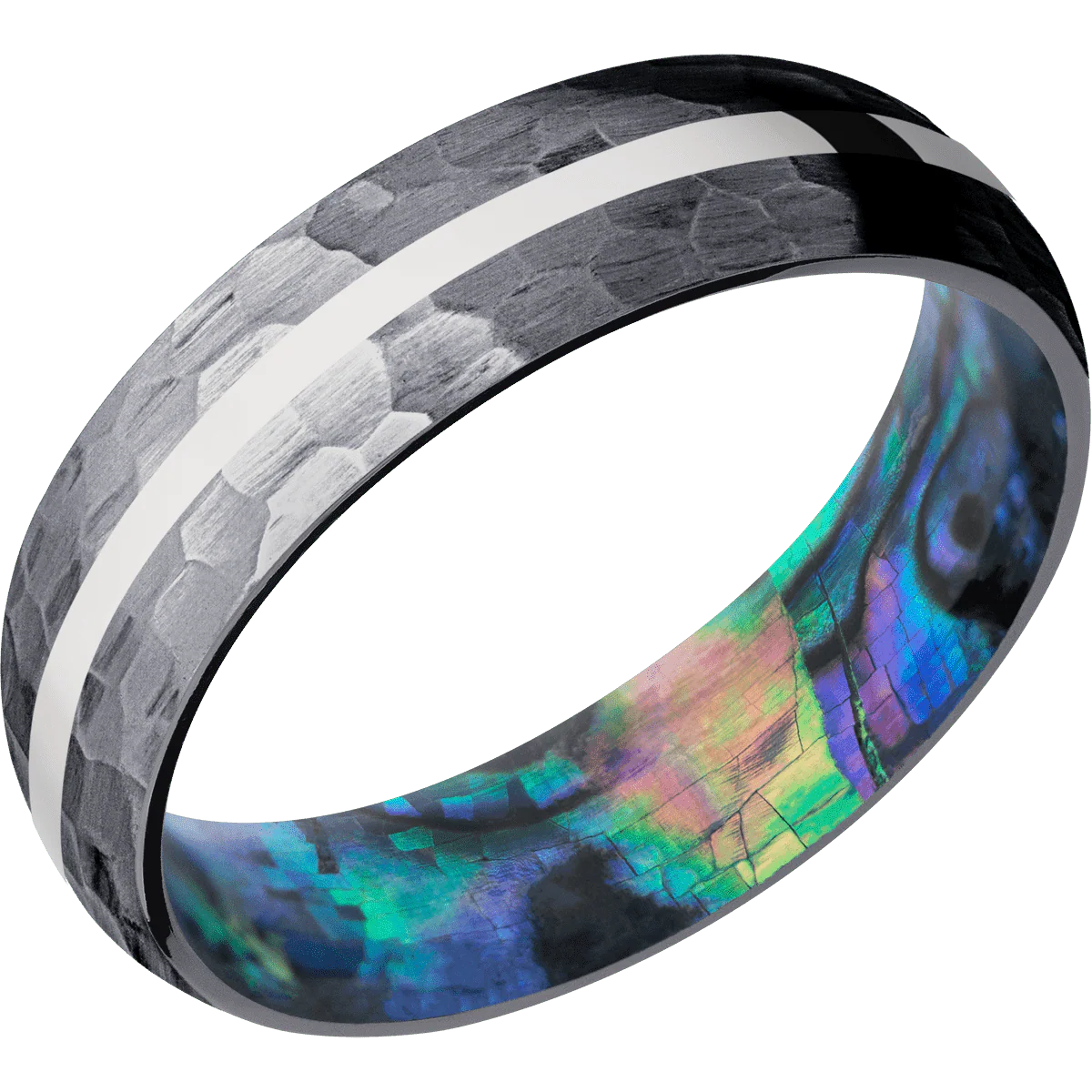 Tantalum + Hammer Finish + Abalone - Image 2