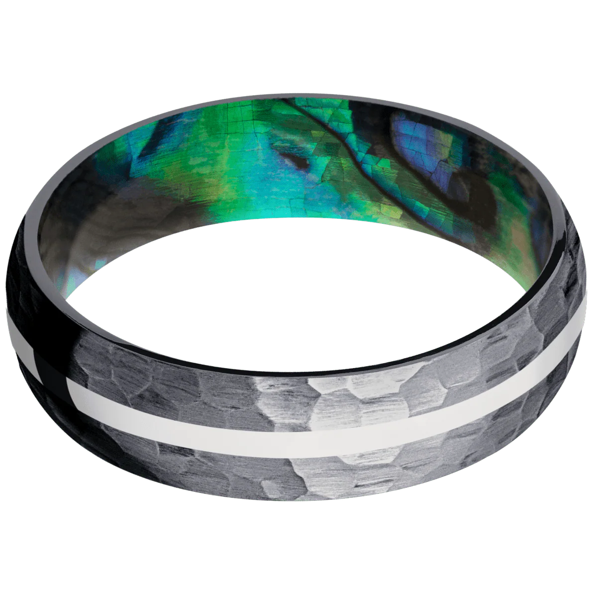 Tantalum + Hammer Finish + Abalone - Image 3