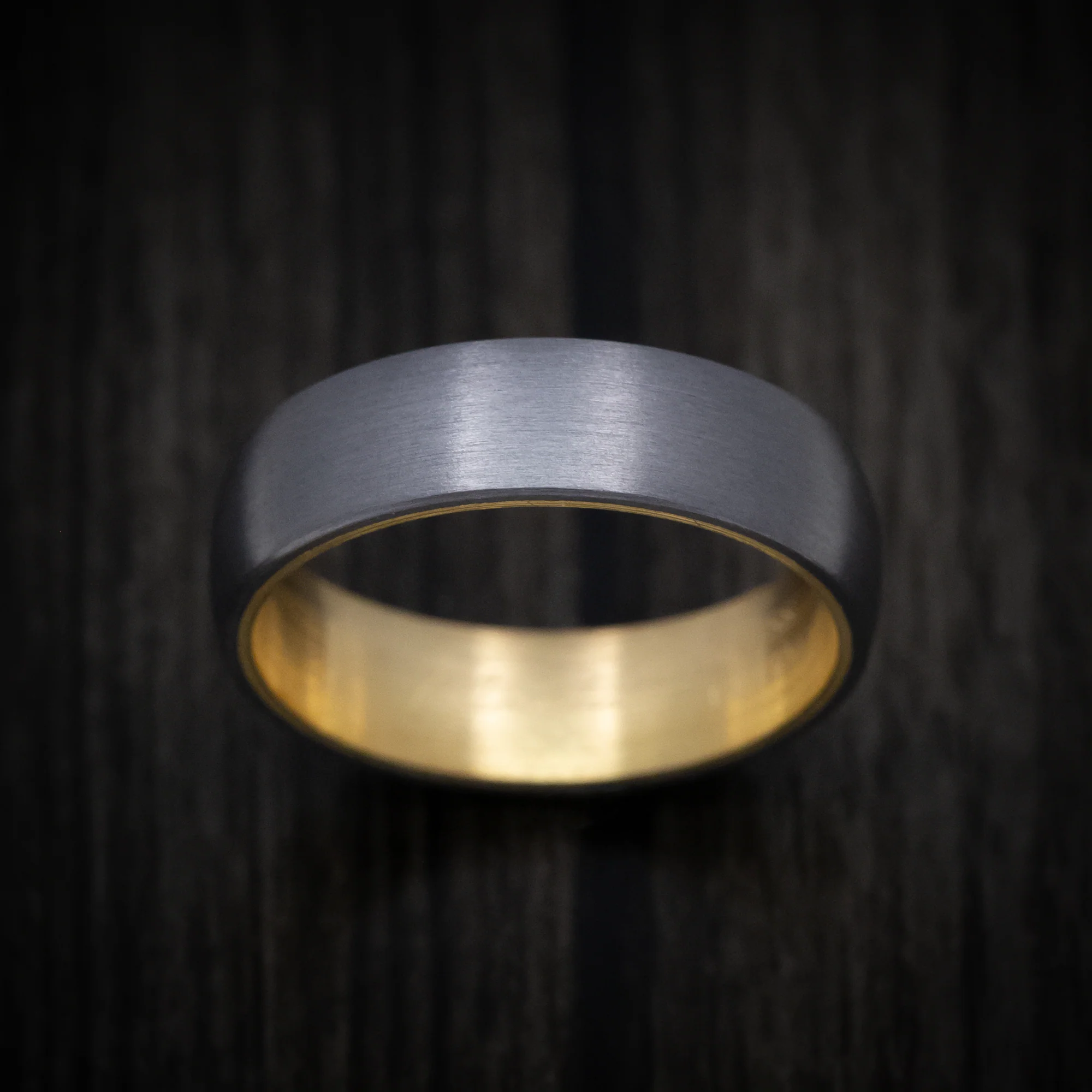 Tantalum Men's Ring with 14K Gold Sleeve - Image 2