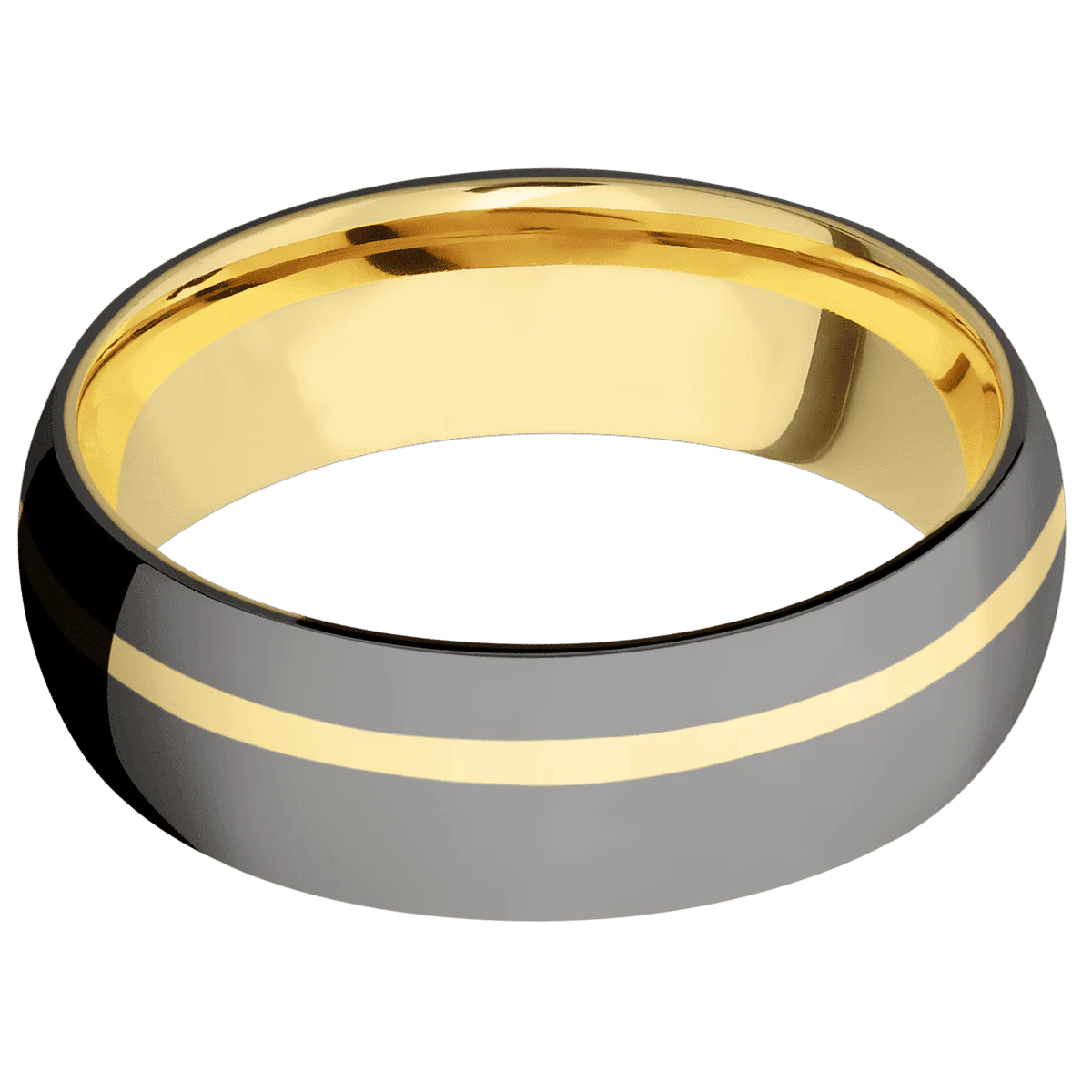 Tantalum Noir + Polish , Polish Finish + 18K Yellow Gold - Image 3