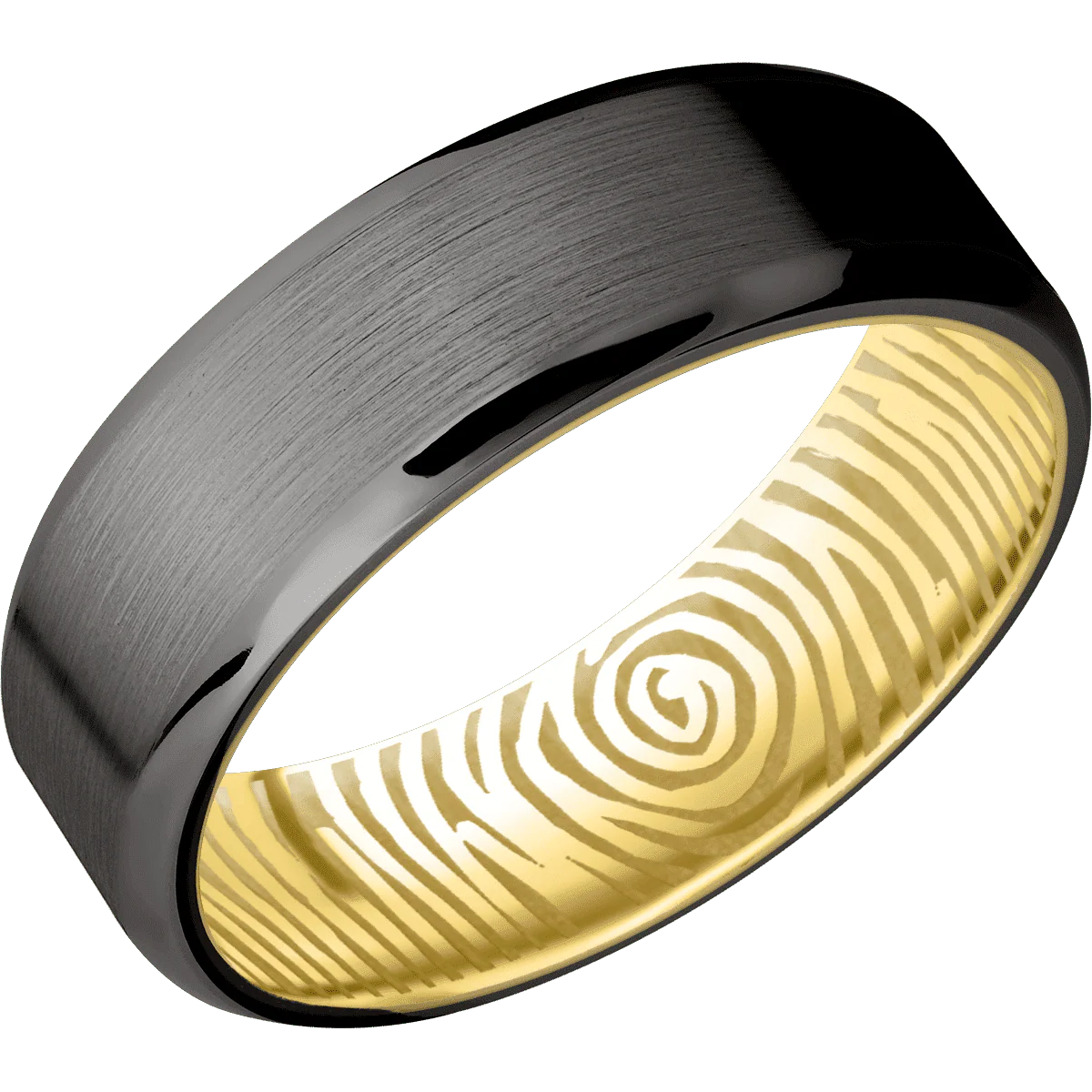 Tantalum Noir + Satin , Polish Finish + 10K Yellow Gold - Image 2