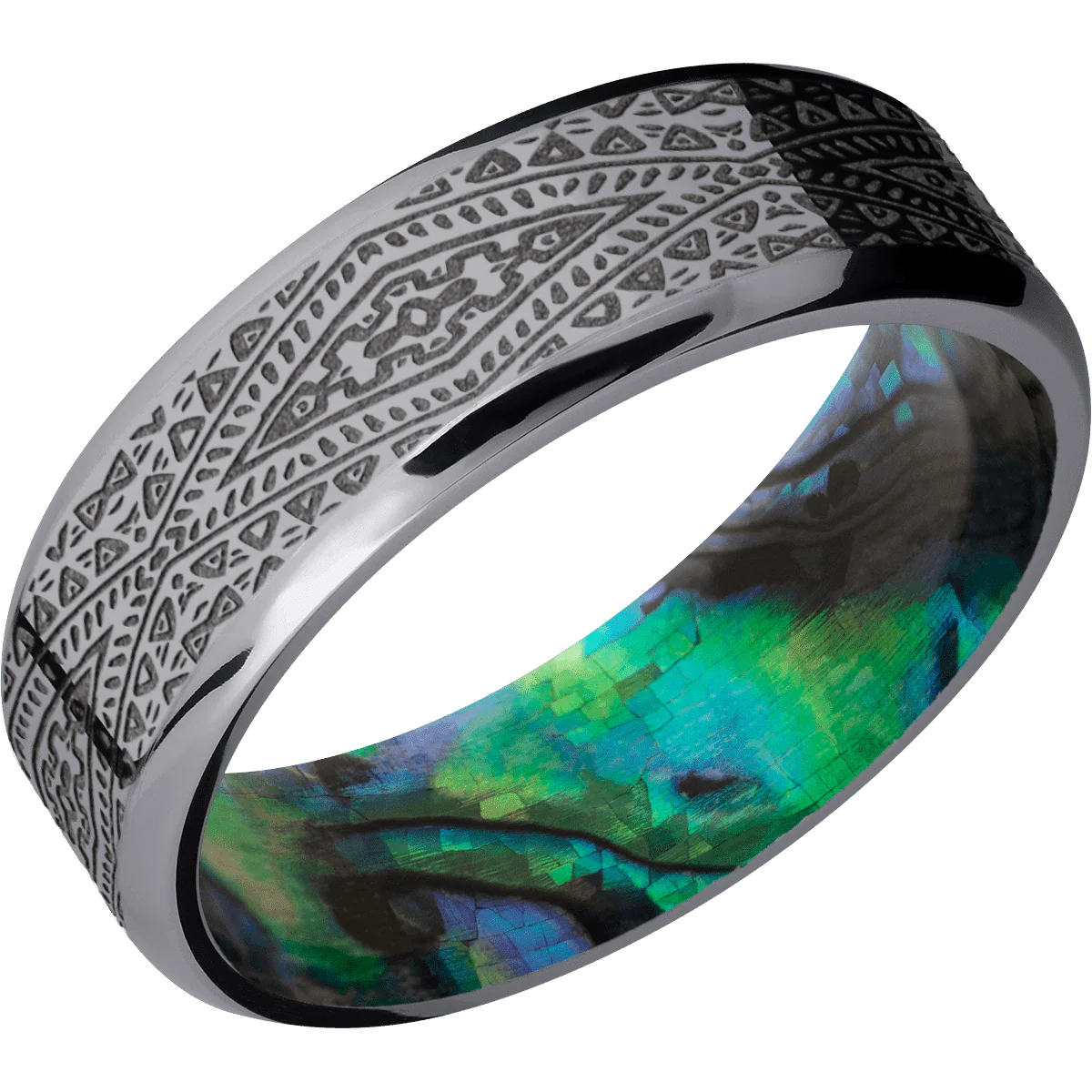 Tantalum + Polish , Polish Finish + Abalone - Image 2