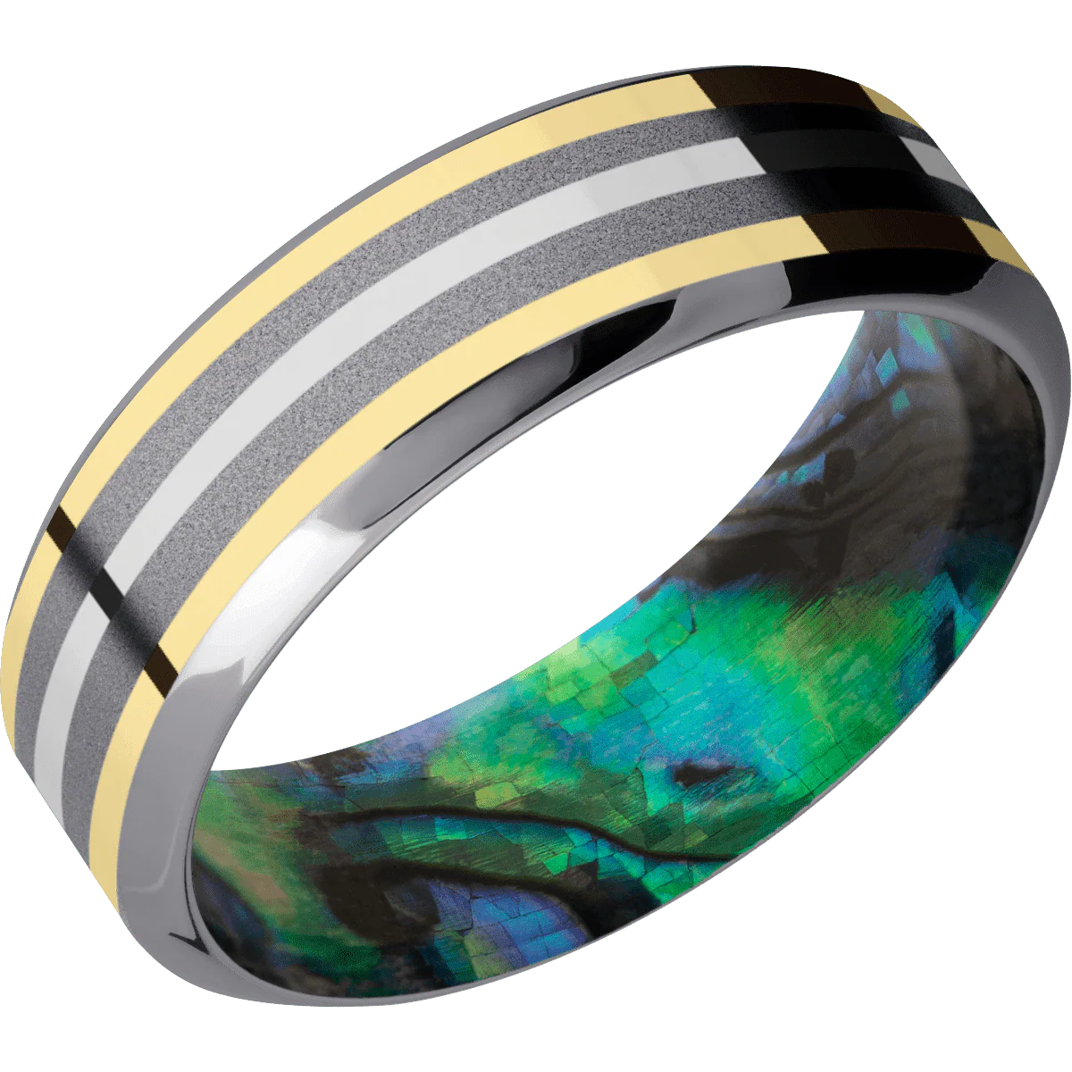 Tantalum + Sand , Polish Finish + Abalone - Image 2