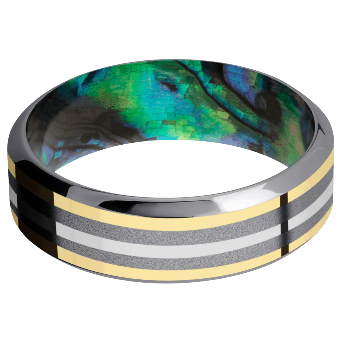 Tantalum + Sand , Polish Finish + Abalone - Image 3