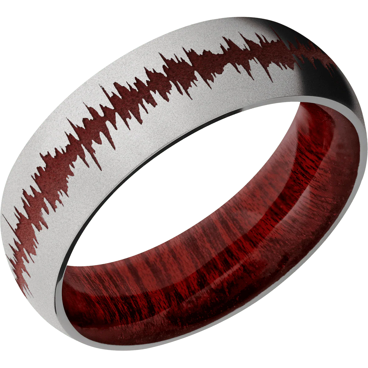 Titanium + Bead Finish + Blood Wood - Image 2