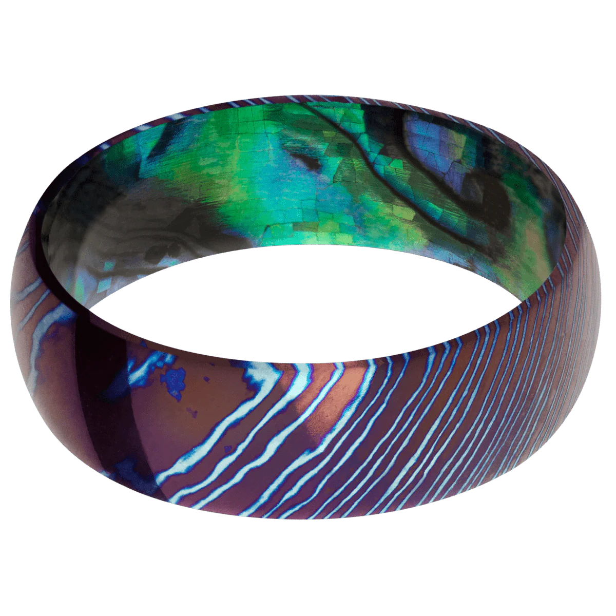 Titanium Damascus + Polish Finish + Abalone - Image 3