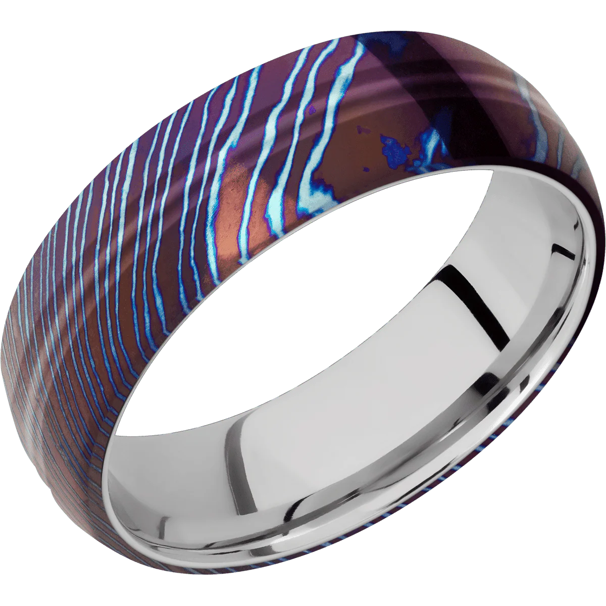 Titanium Damascus + Polish , Polish Finish + Cobalt Chrome - Image 2