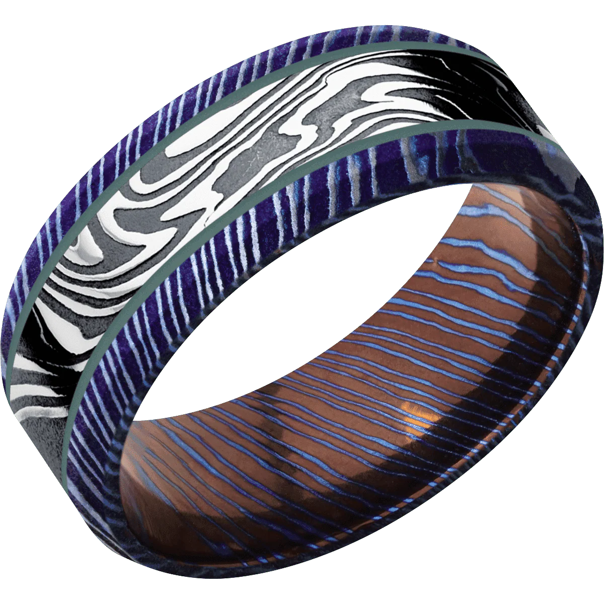 Titanium Damascus + Satinetched , Satinetched Finish - Image 2