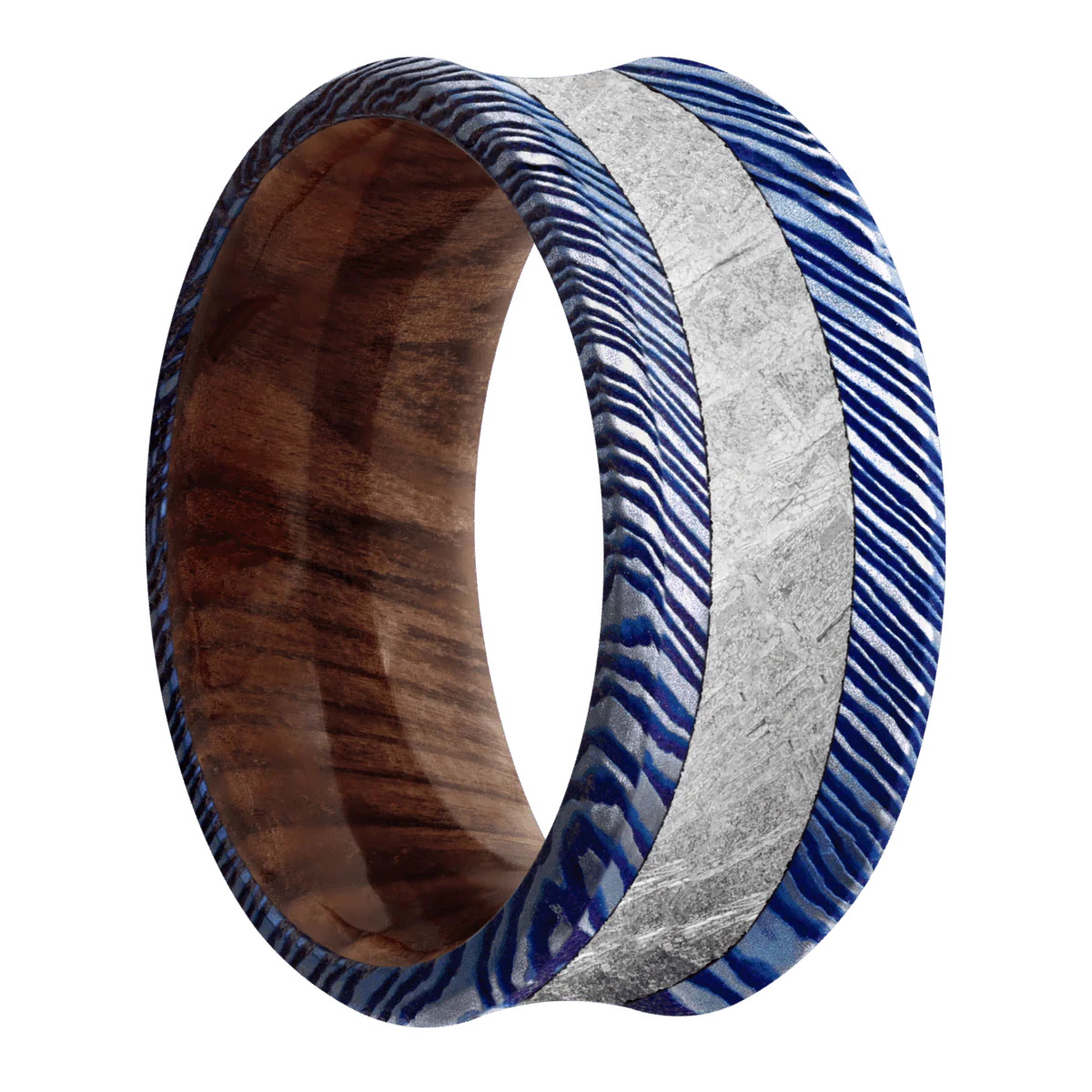 Titanium Damascus + Satinetched , Satinetched Finish + Sequoia