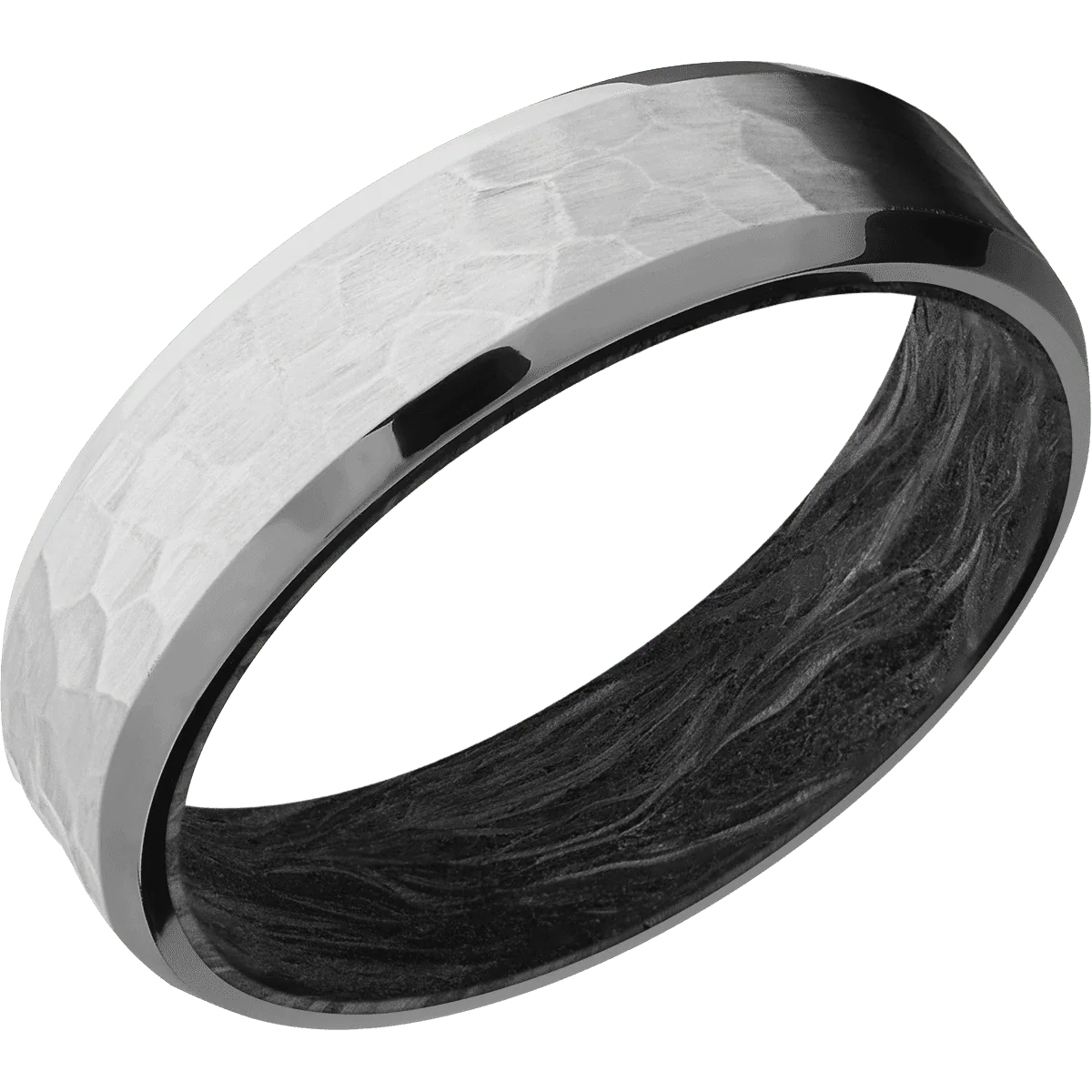 Titanium + Hammer , Polish Finish + Forged Carbon Fiber - Image 2