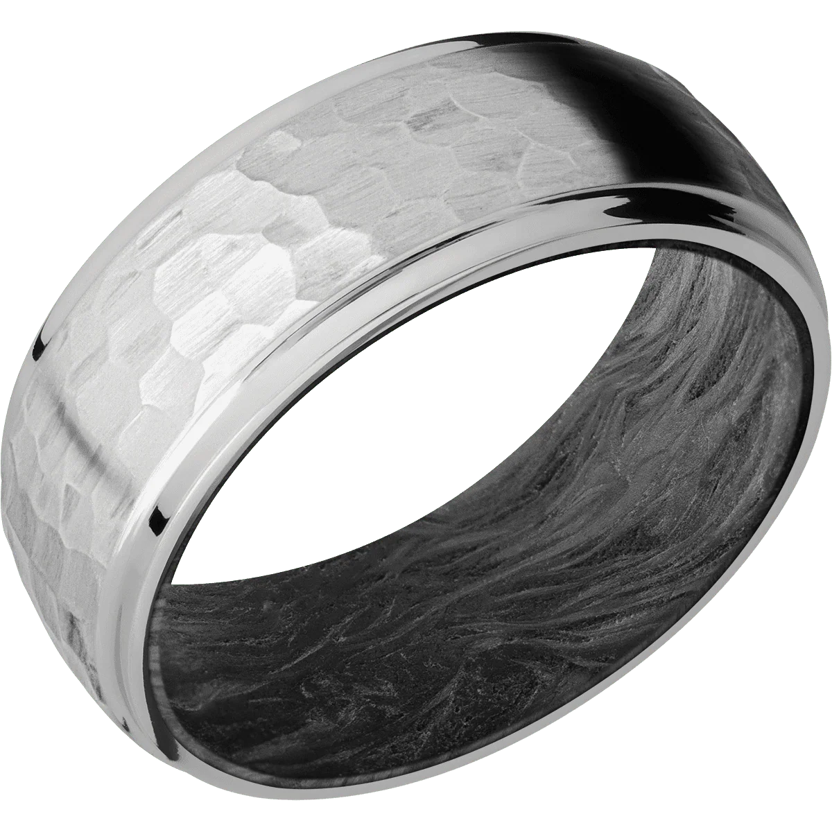 Titanium + Hammer , Polish Finish + Forged Carbon Fiber - Image 2