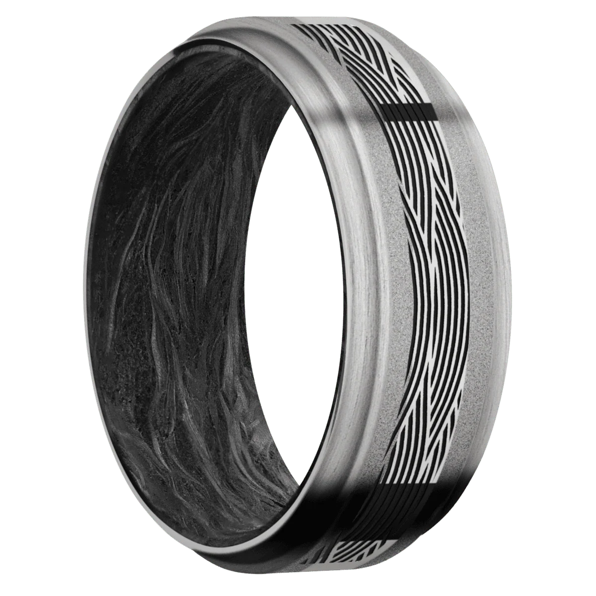 Titanium + Sand , Satin Finish + Forged Carbon Fiber