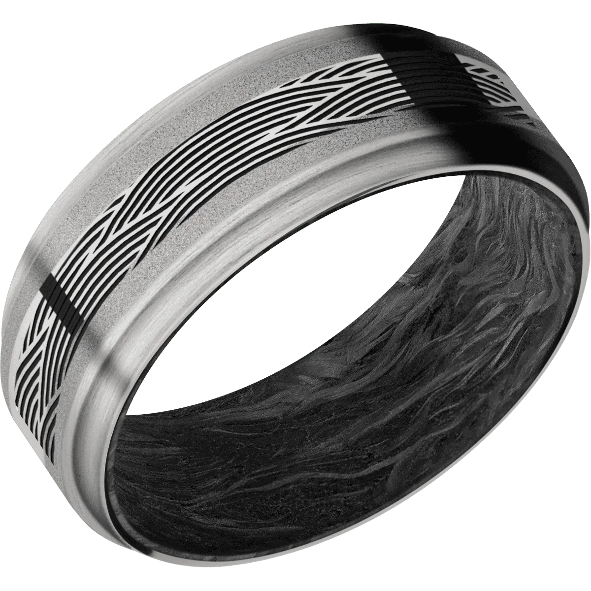 Titanium + Sand , Satin Finish + Forged Carbon Fiber - Image 2