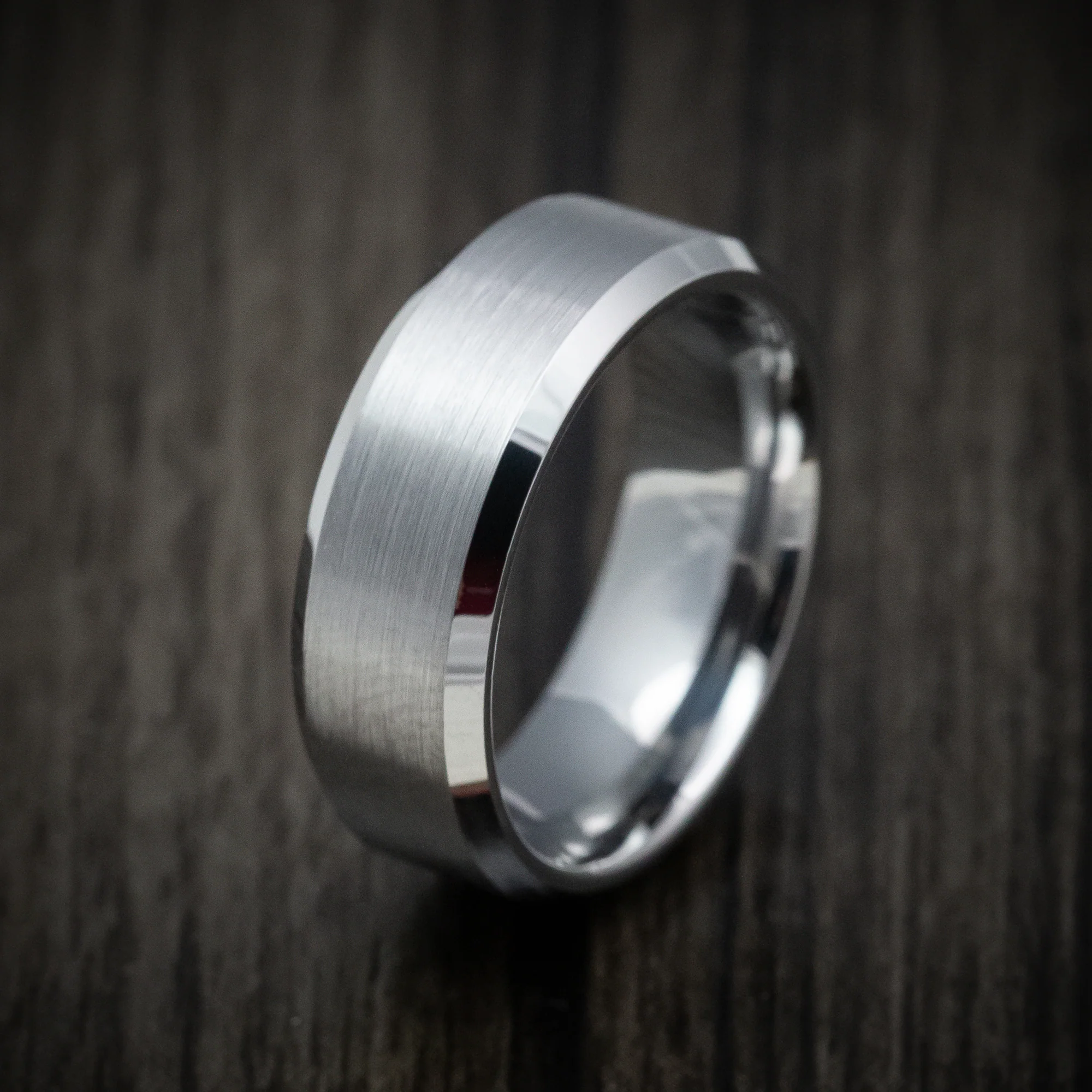 Tungsten Men's Ring with Satin Finish Band - Image 4